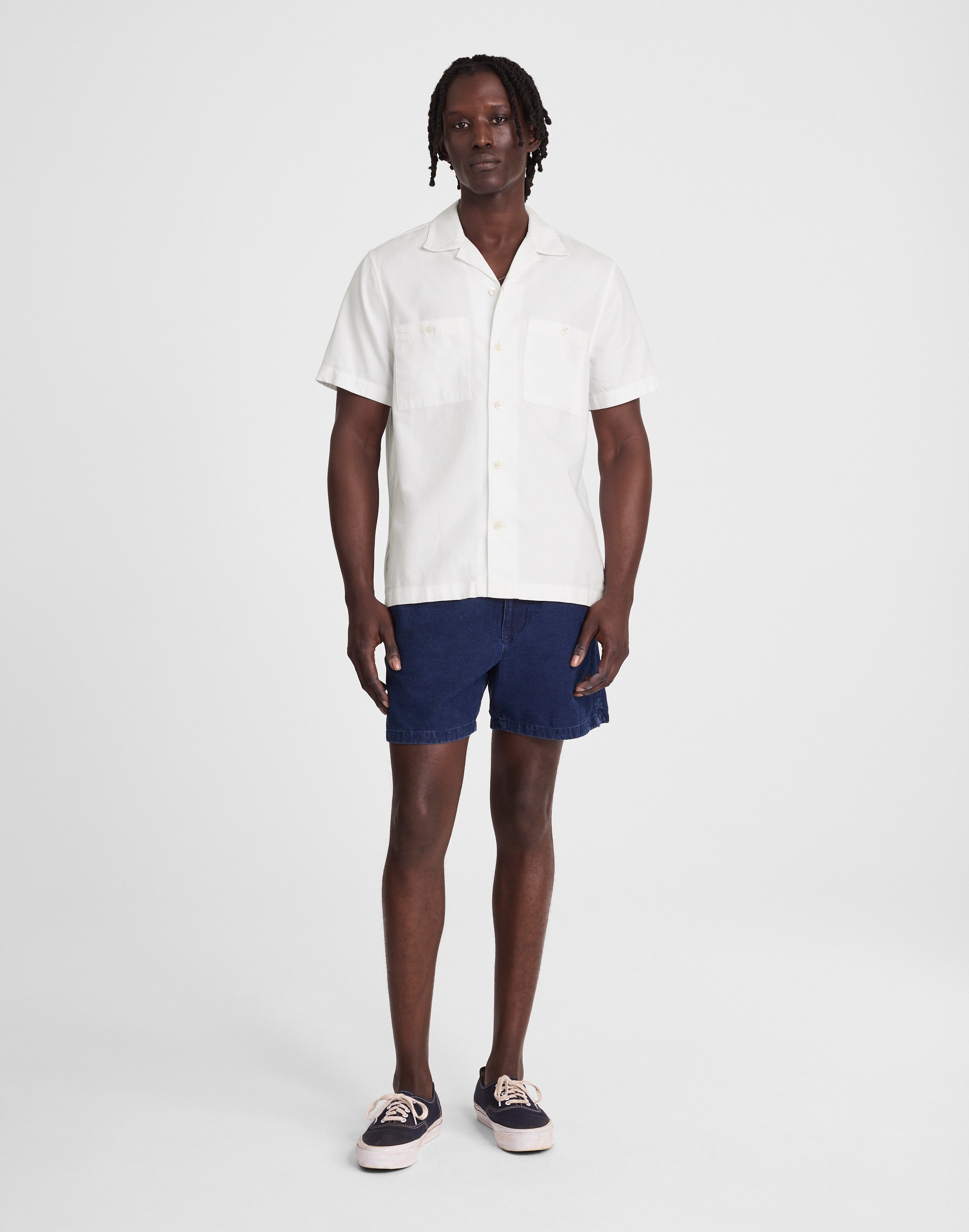Camp Collar Short-Sleeve Shirt in Everyday Twill