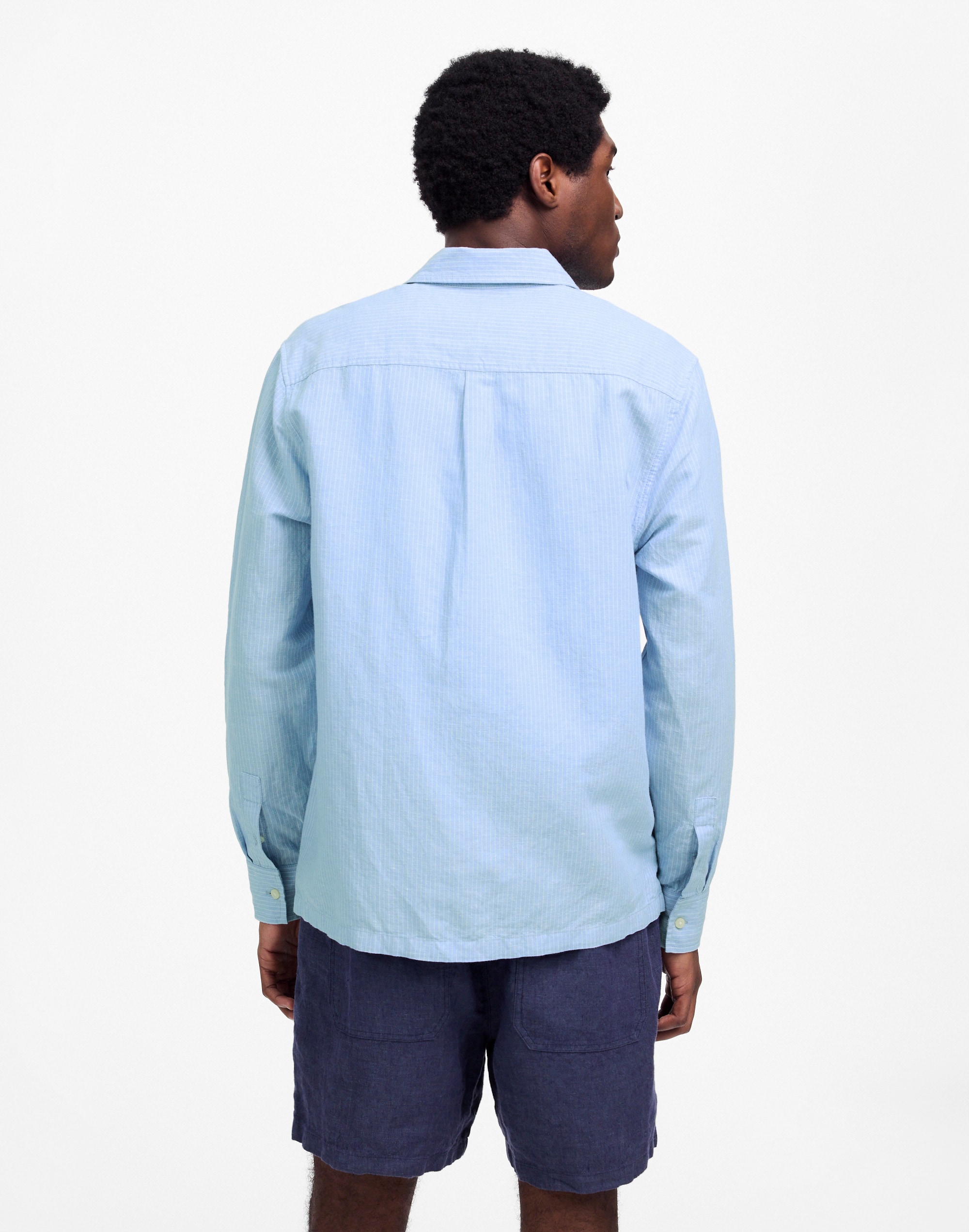 Button-Up Shirt in Cotton-Linen Blend