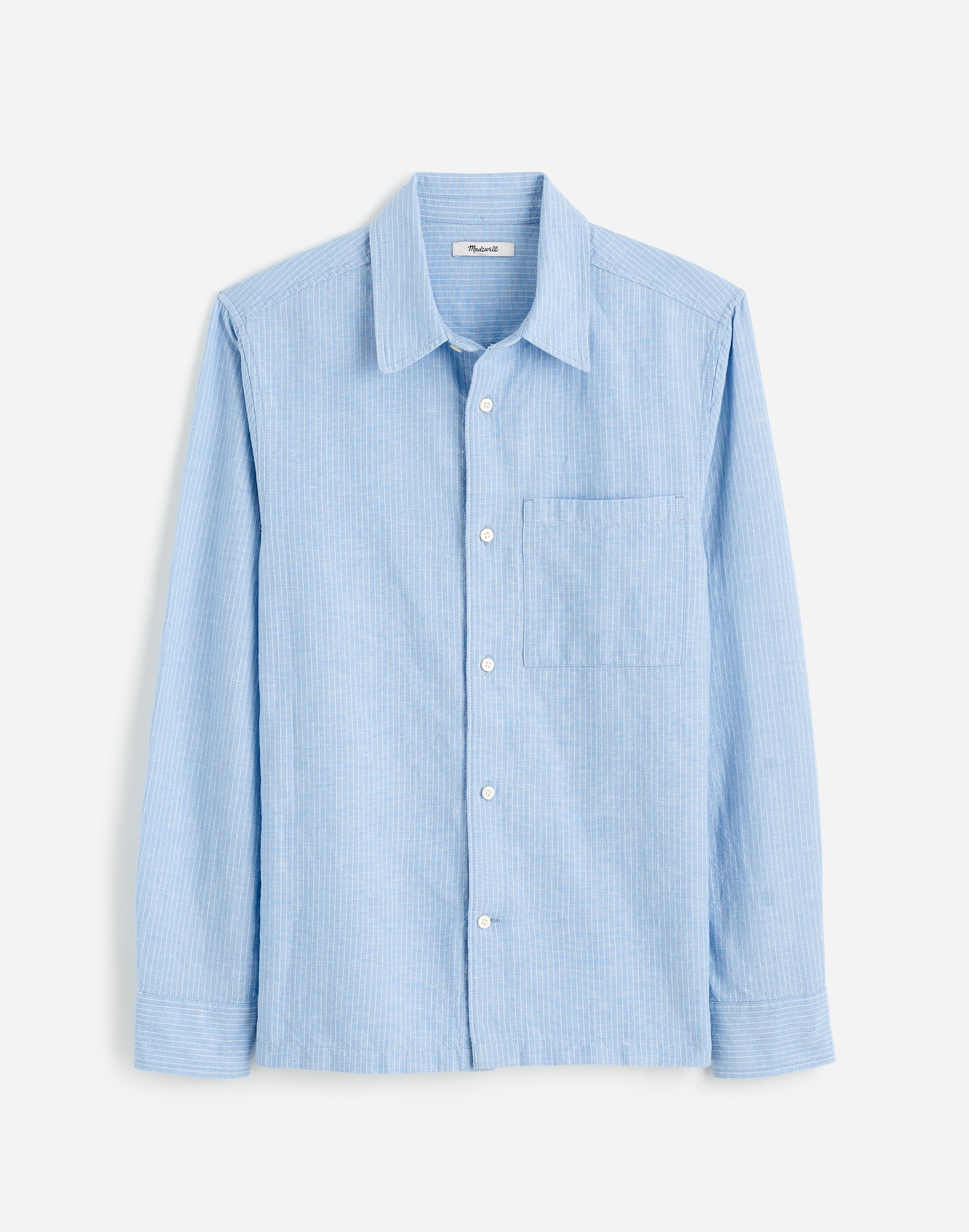 Button-Up Shirt in Cotton-Linen Blend