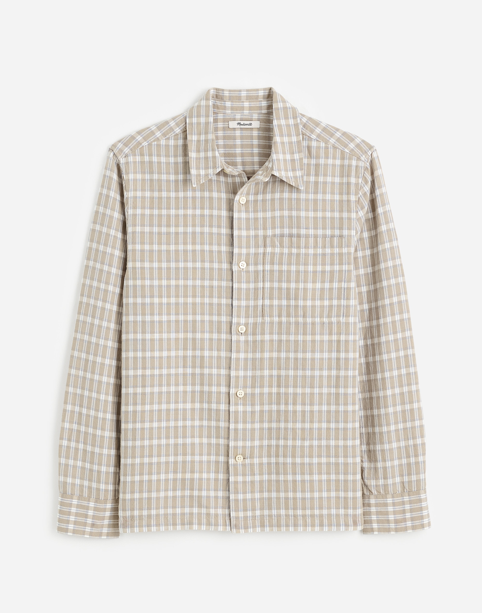 Button-Up Shirt in Cotton-Linen Blend