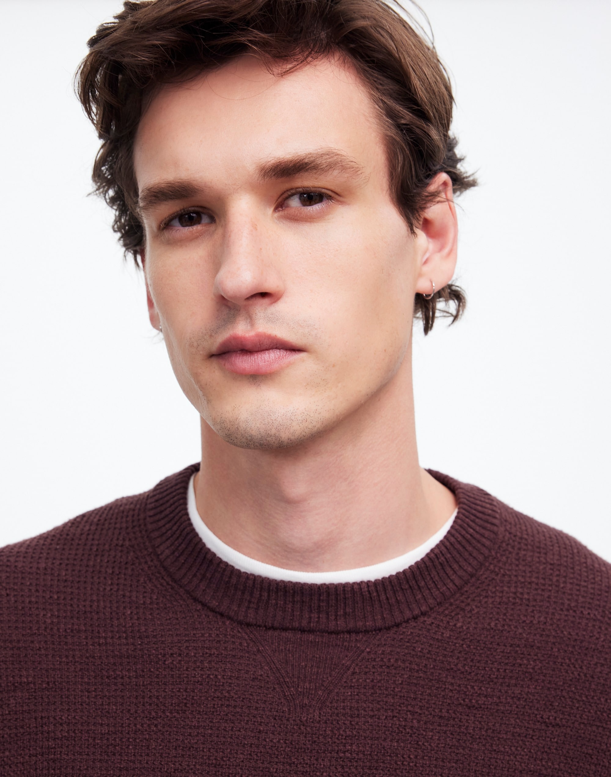 Waffle-Knit Crewneck Sweater | Madewell