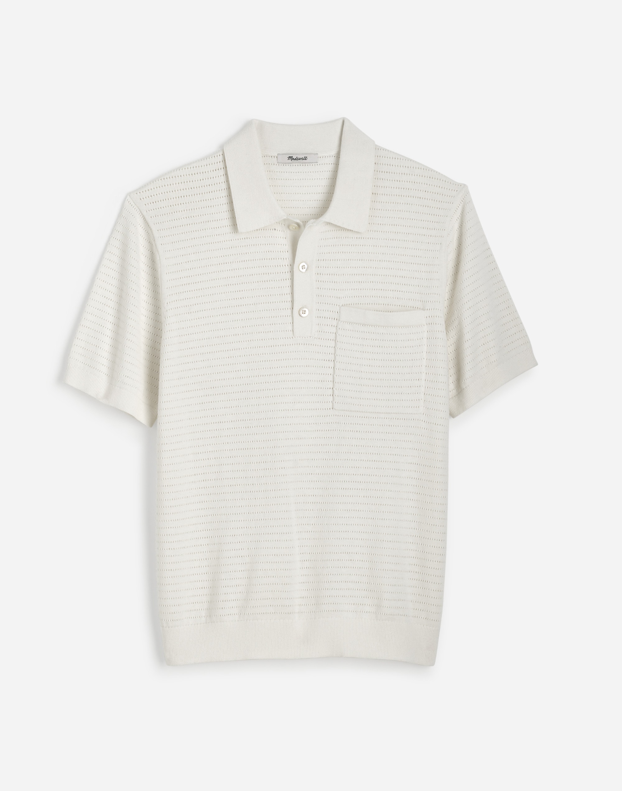 Pointelle Stitch Sweater Polo