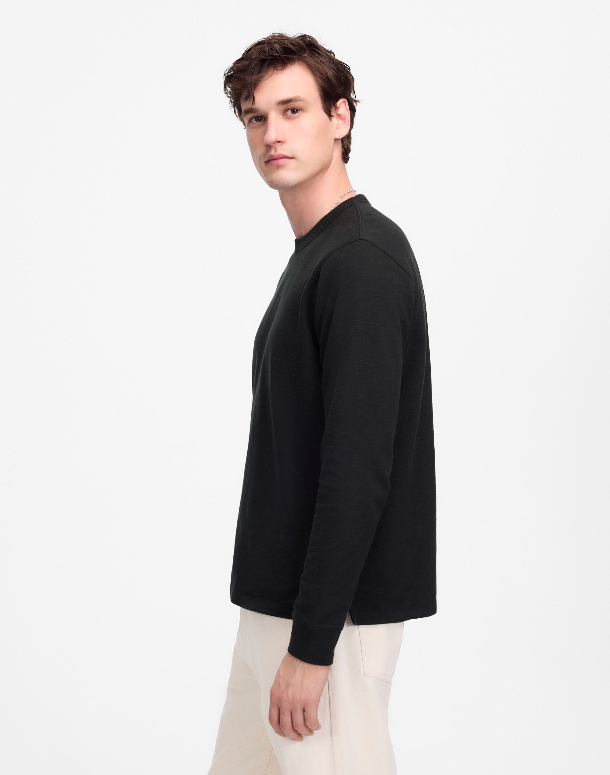 Heavyweight Slub Cotton Long-Sleeve Tee