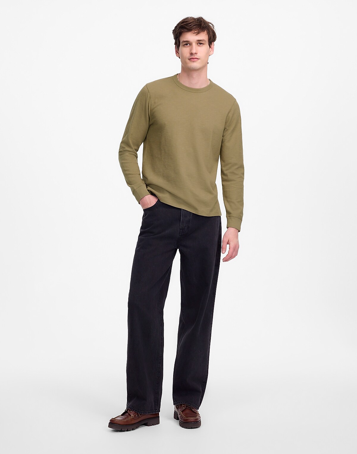 Heavyweight Slub Cotton Long-Sleeve Tee