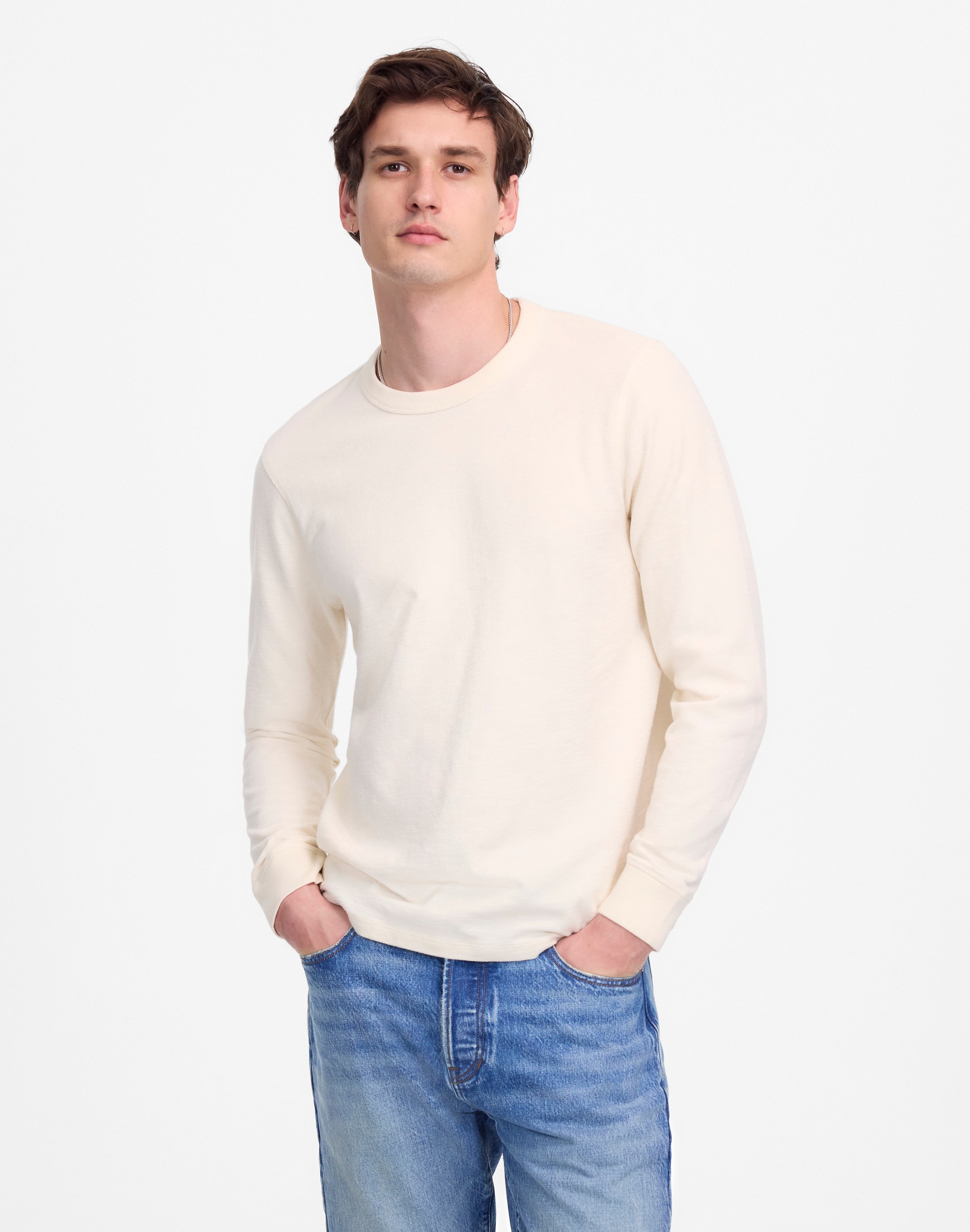 Heavyweight Slub Cotton Long-Sleeve Tee