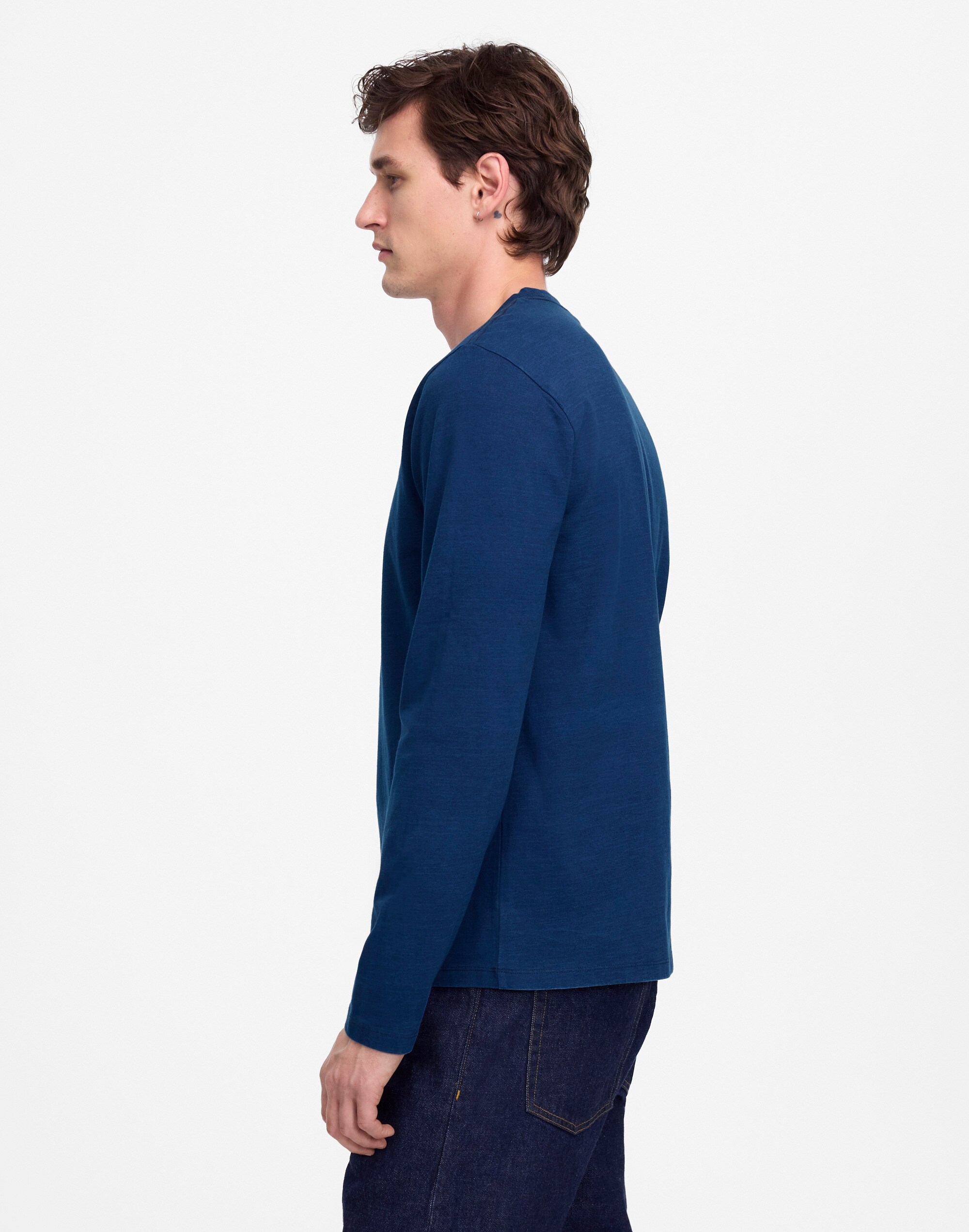 The Indigo-Dyed Long-Sleeve Vintage Tee