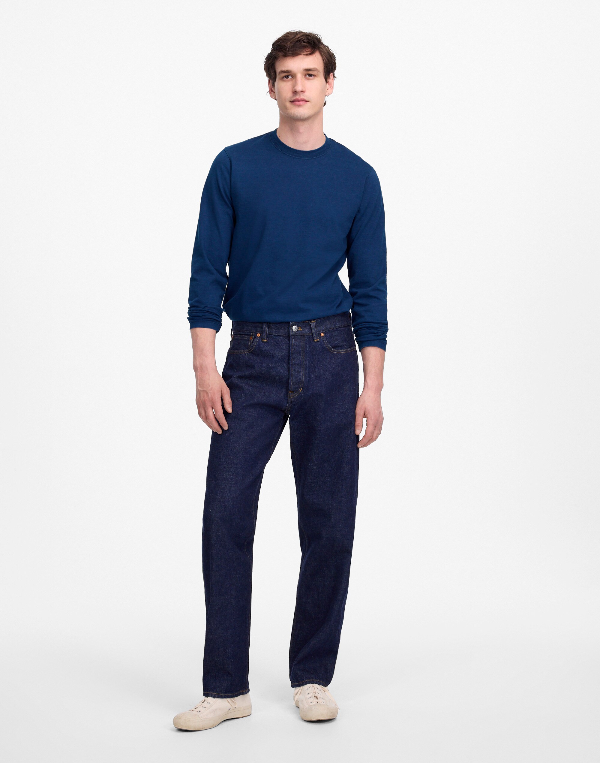 The Indigo-Dyed Long-Sleeve Vintage Tee