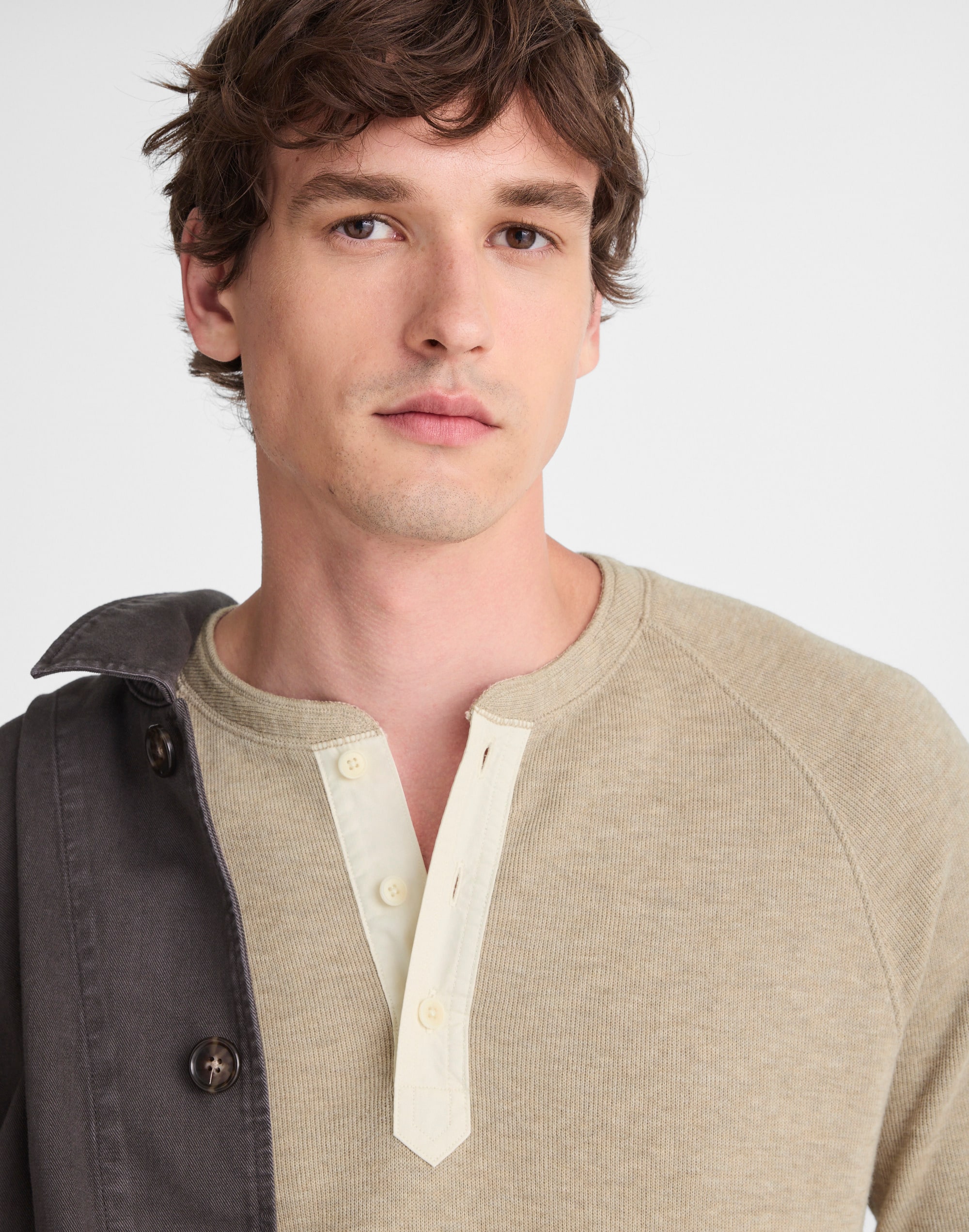 French Rib Knit Long-Sleeve Henley Tee | Madewell