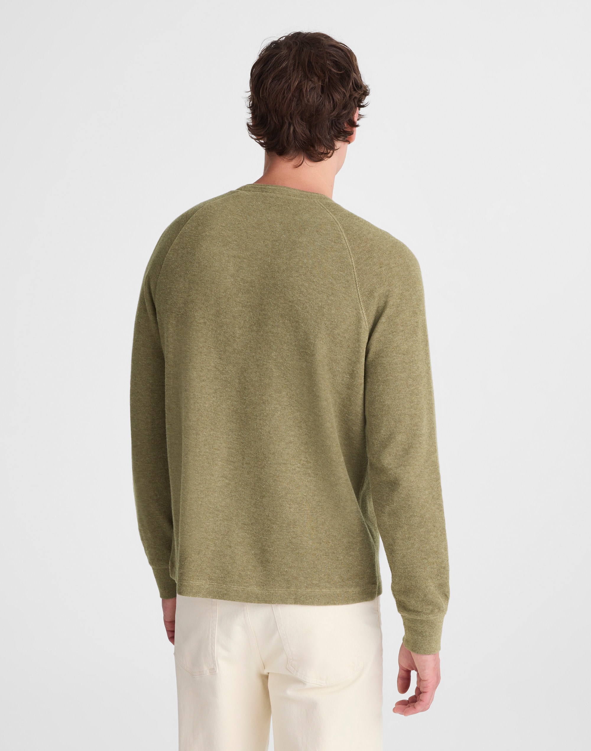 French Rib Knit Long-Sleeve Henley Tee
