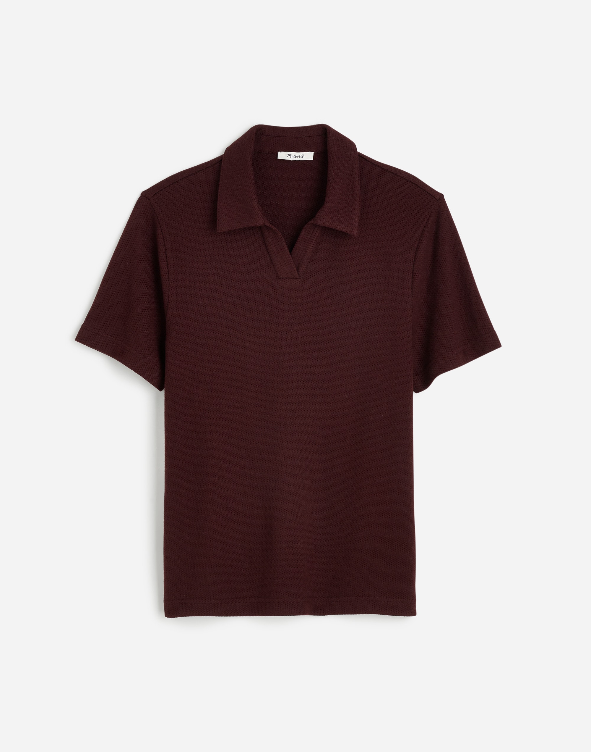 Johnny-Collar Polo in Heavyweight Mesh