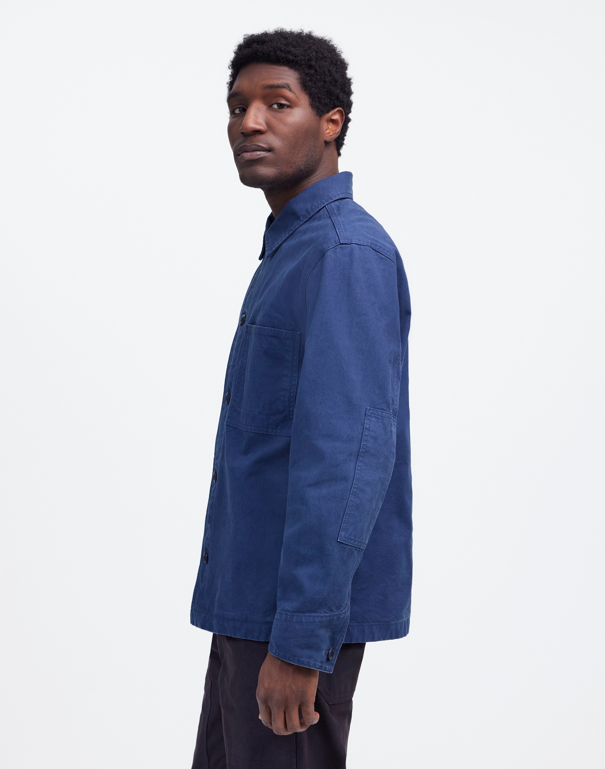 Overshirt in Garment-Dyed Canvas