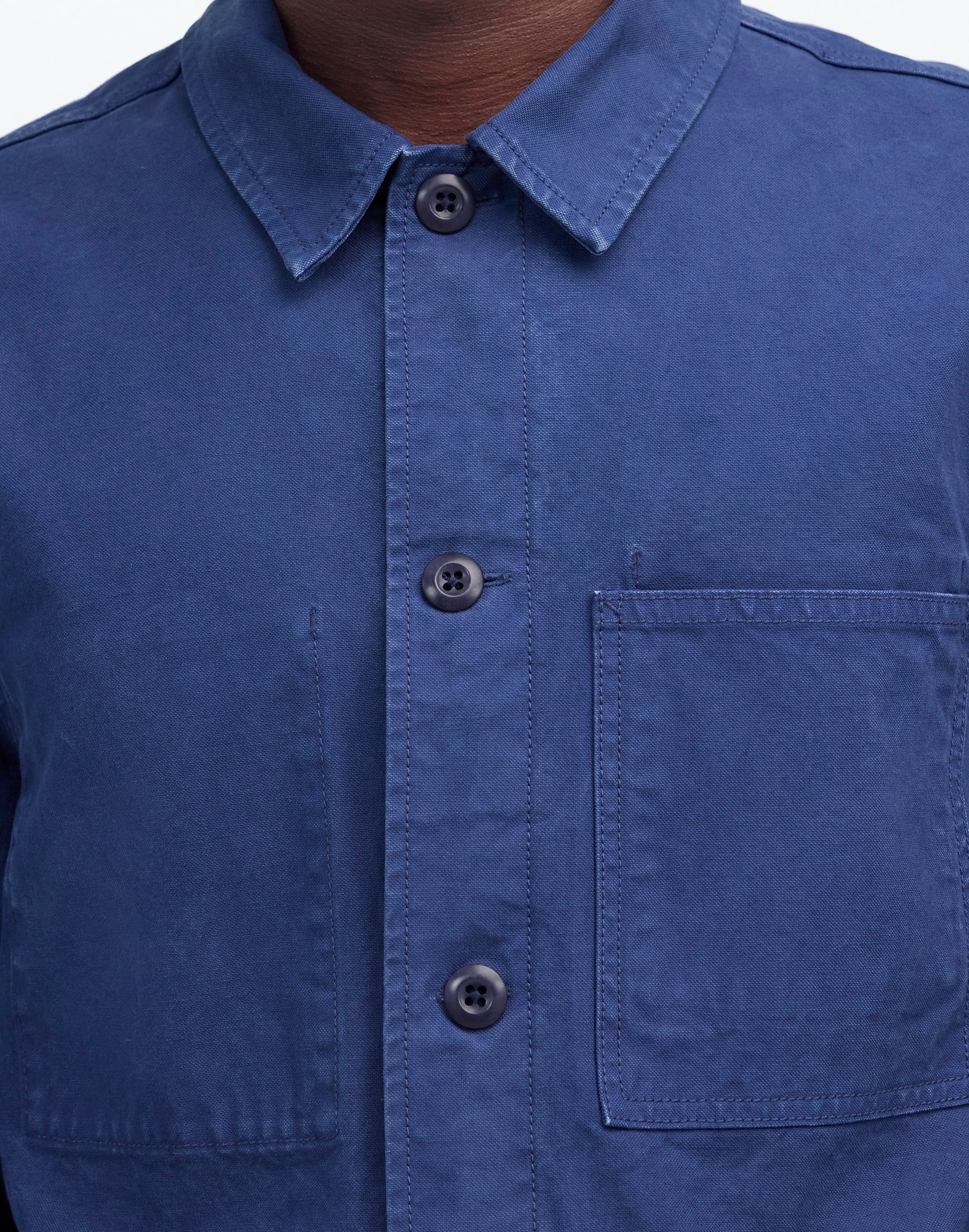 Overshirt in Garment-Dyed Canvas