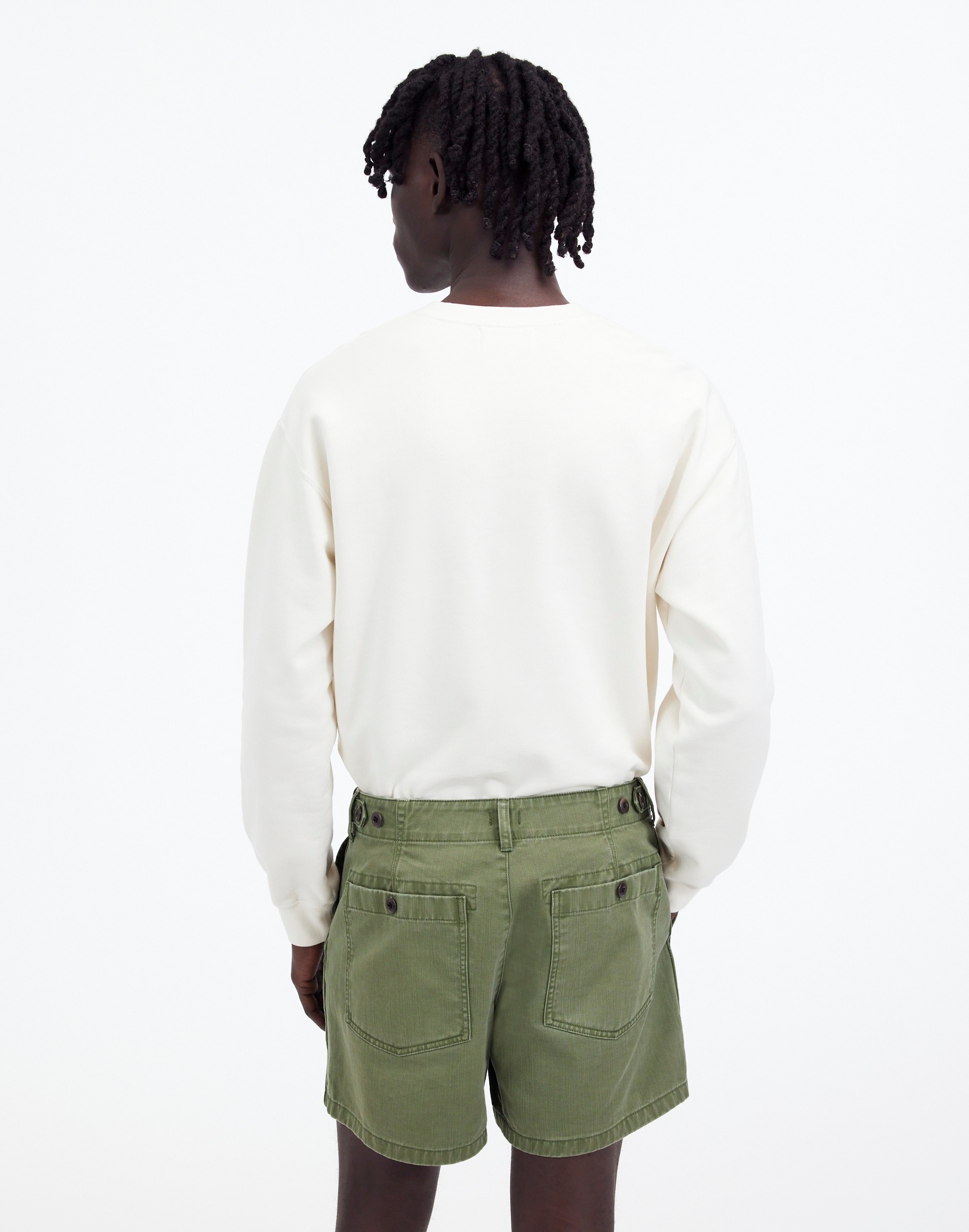 Fatigue Shorts in Garment-Dyed Cotton Twill