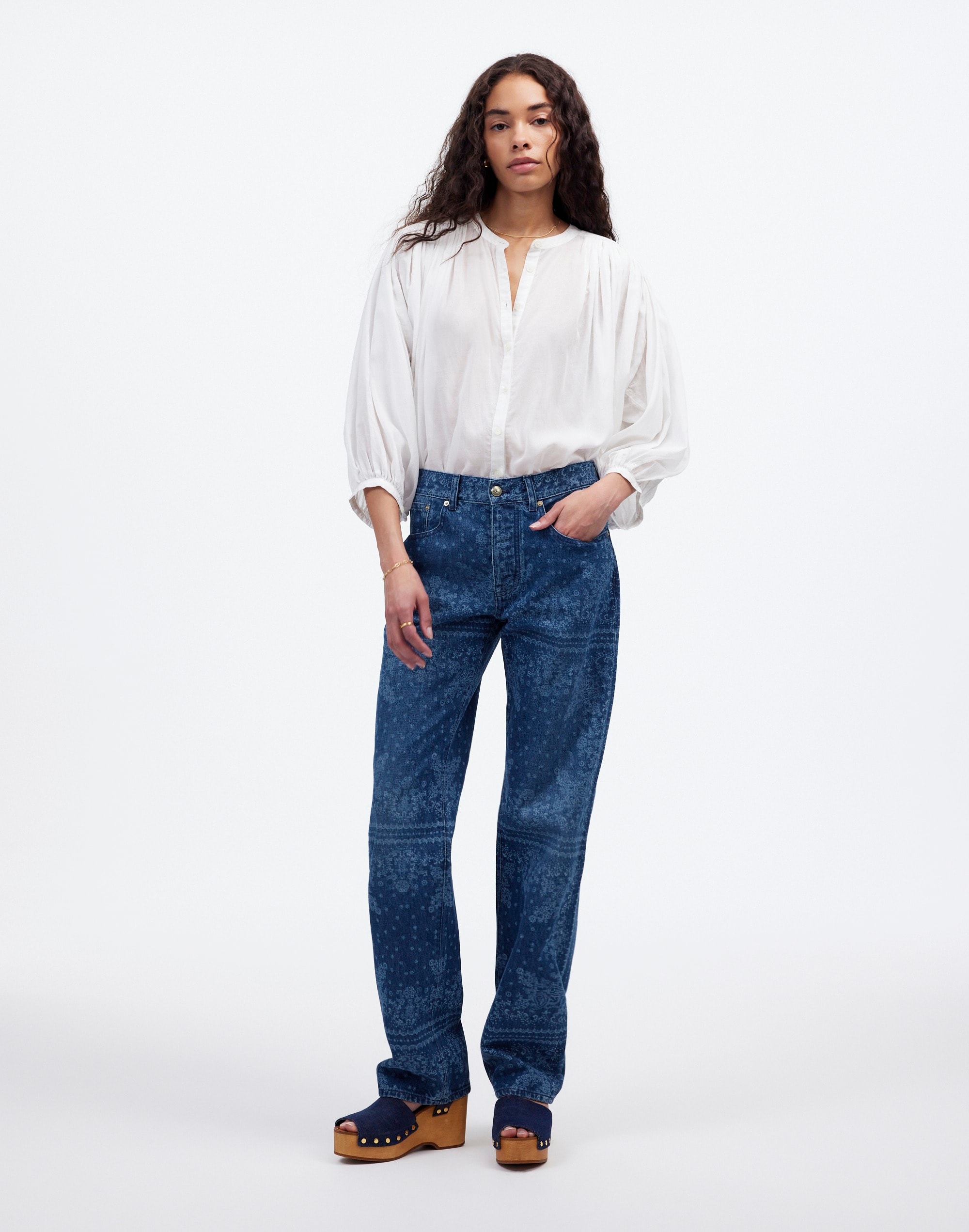 the dean easy straight jean in bandana