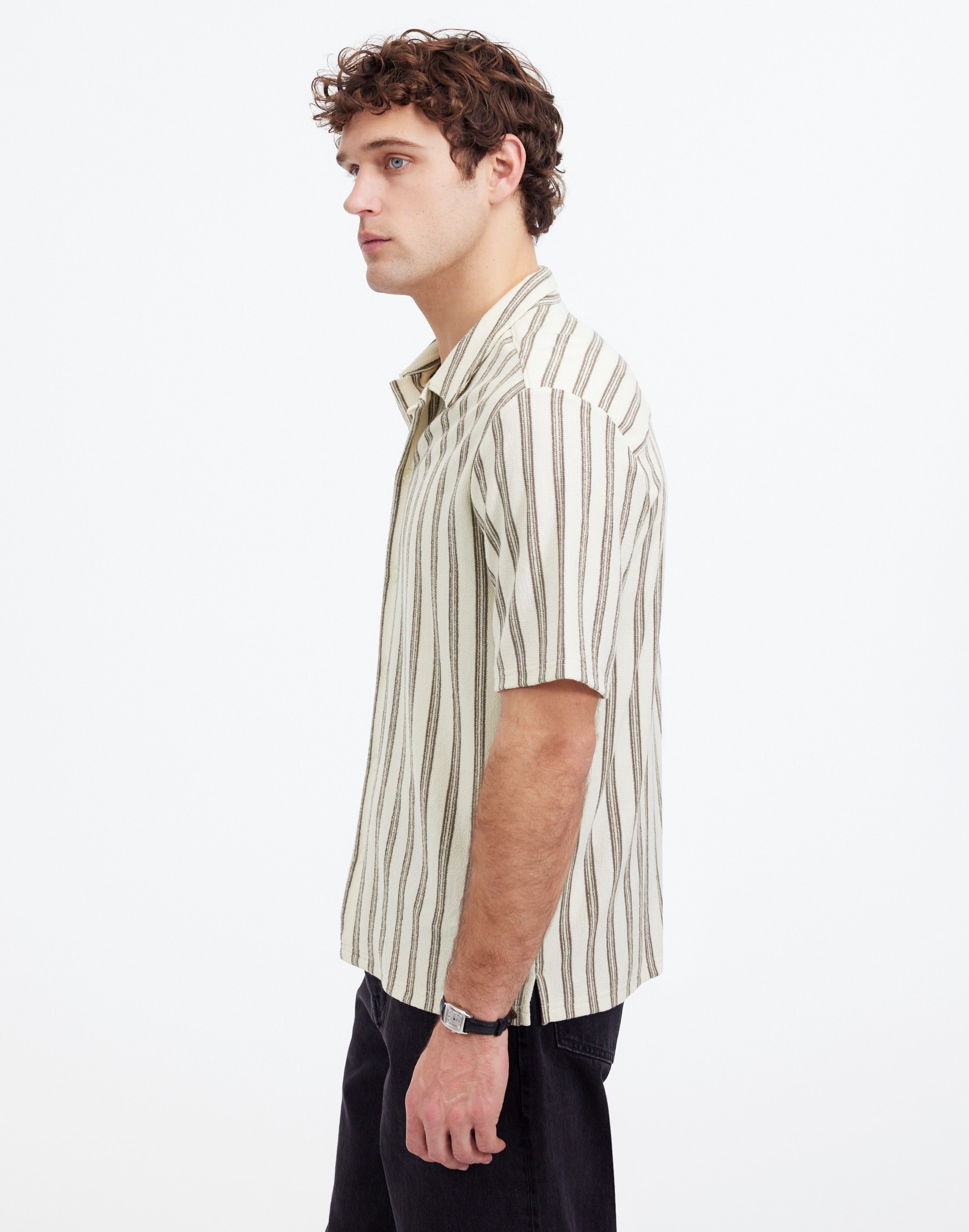 Textured Camp Collar Shirt