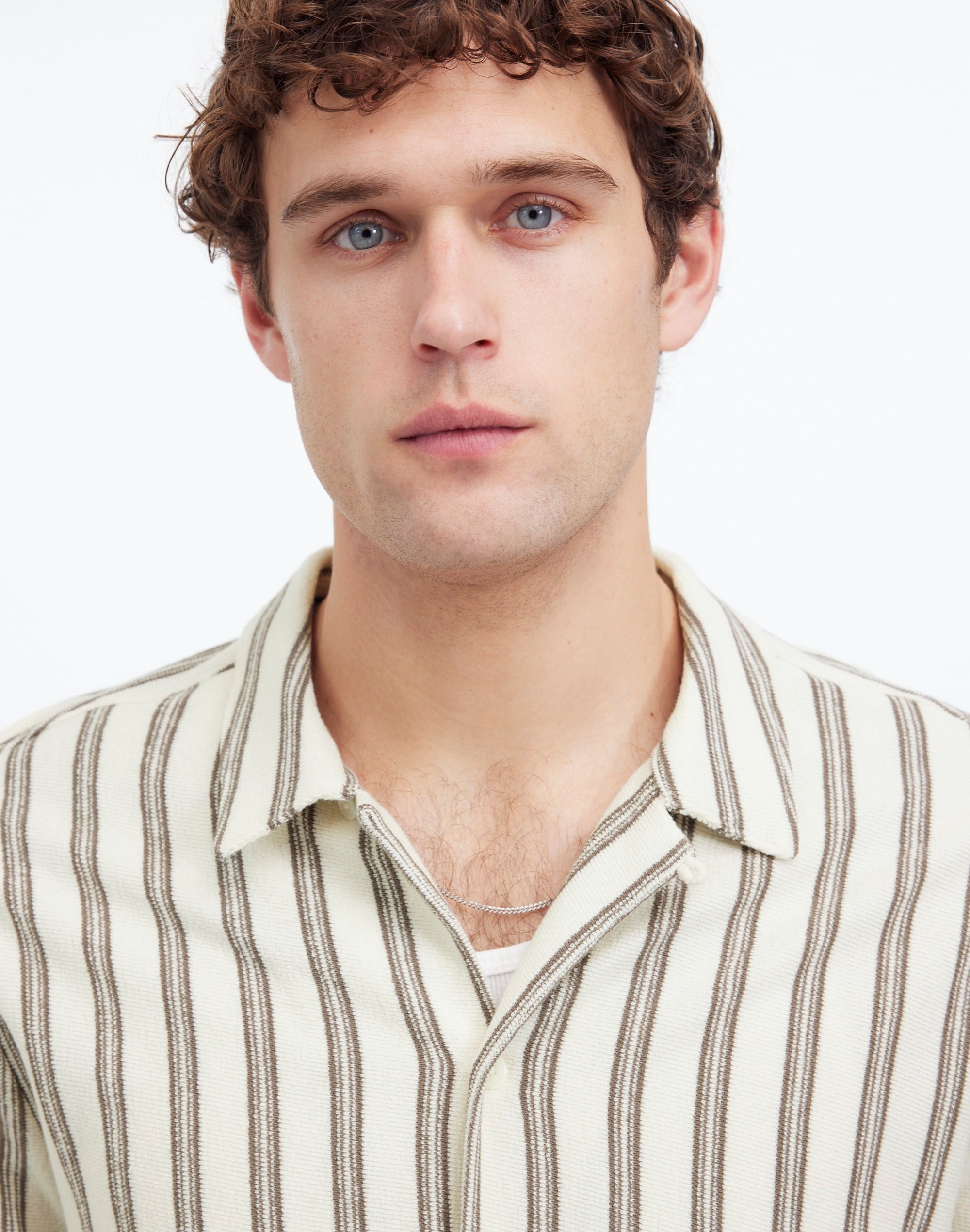 Textured Camp Collar Shirt