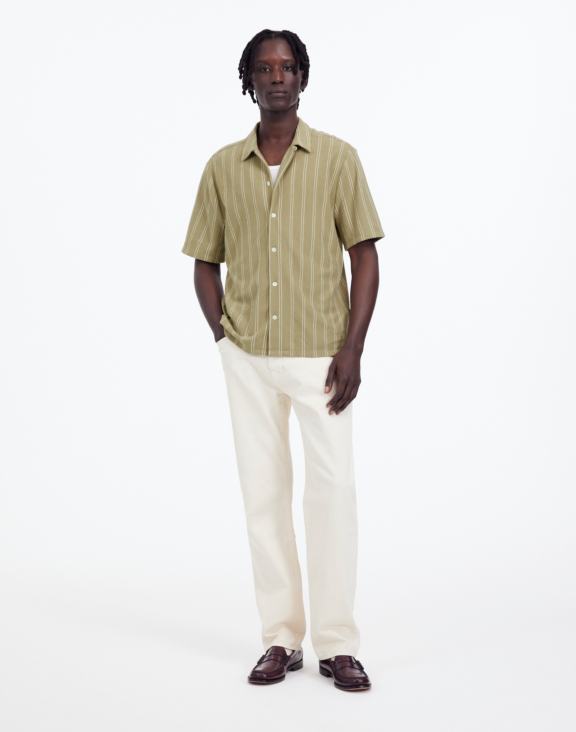 Textured Camp Collar Shirt | Madewell