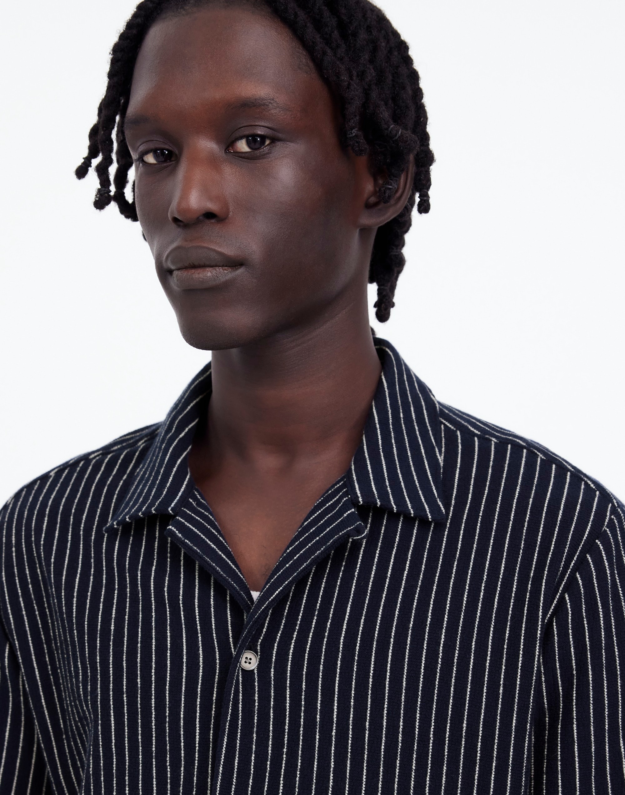 Textured Camp Collar Shirt