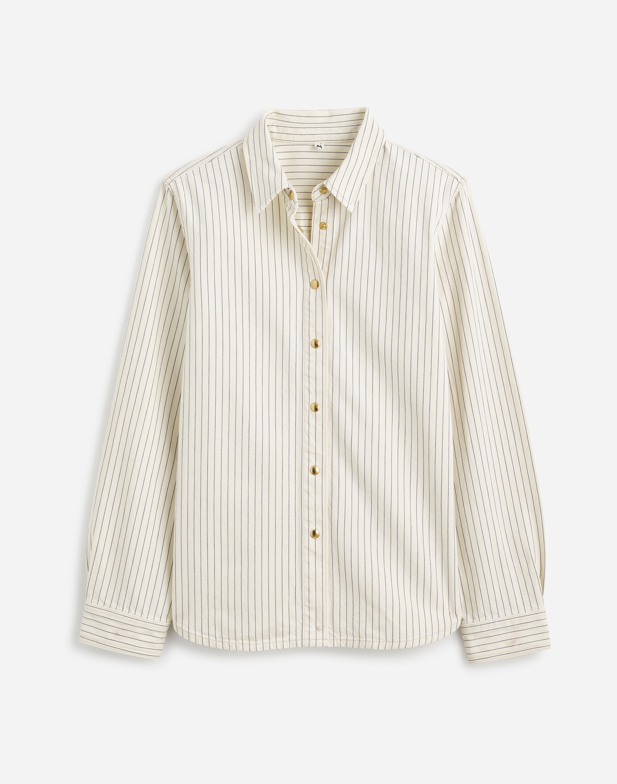 Denim Classic Button-Up Shirt in Pinstripe