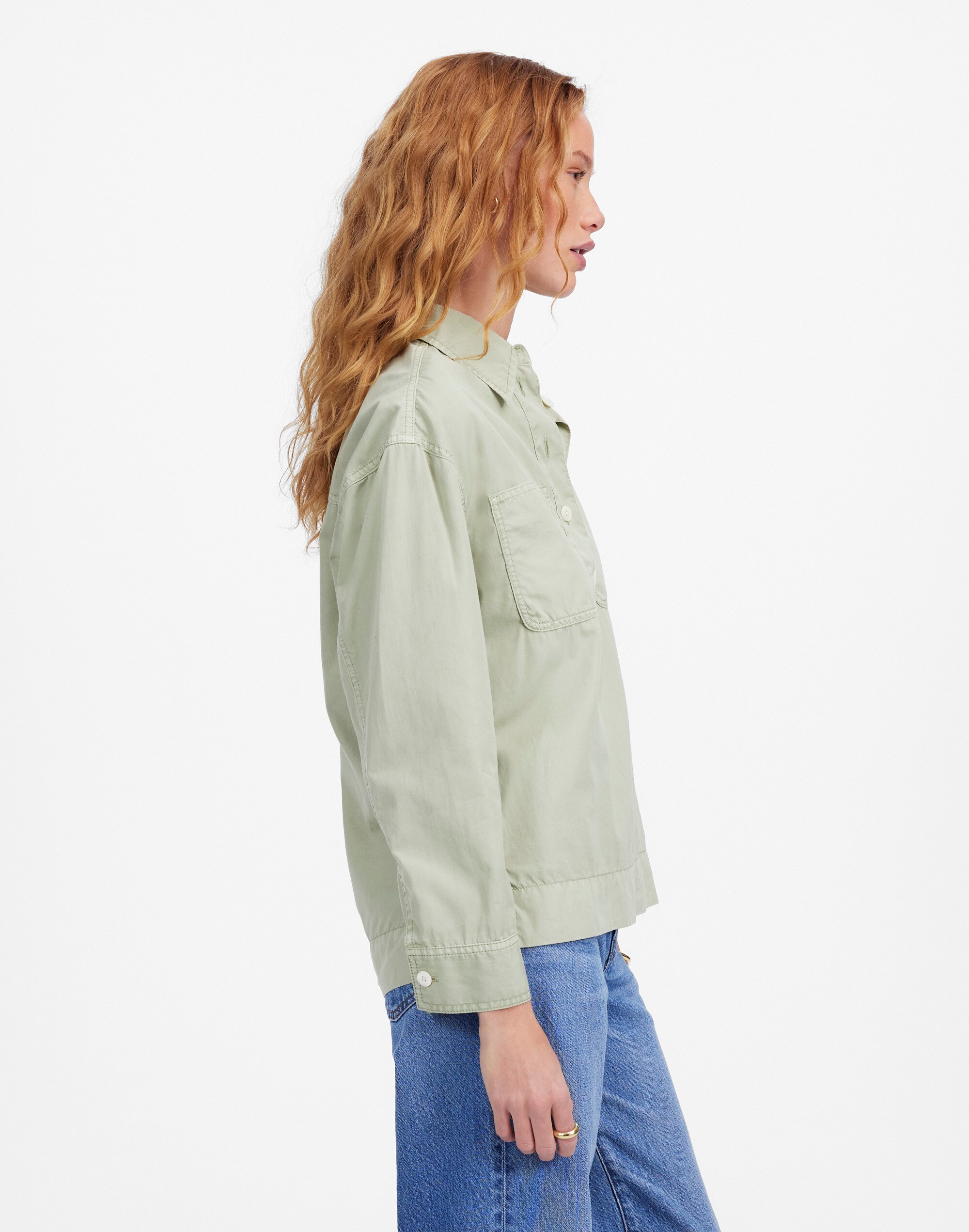 Denim Popover Shirt in Garment Dye