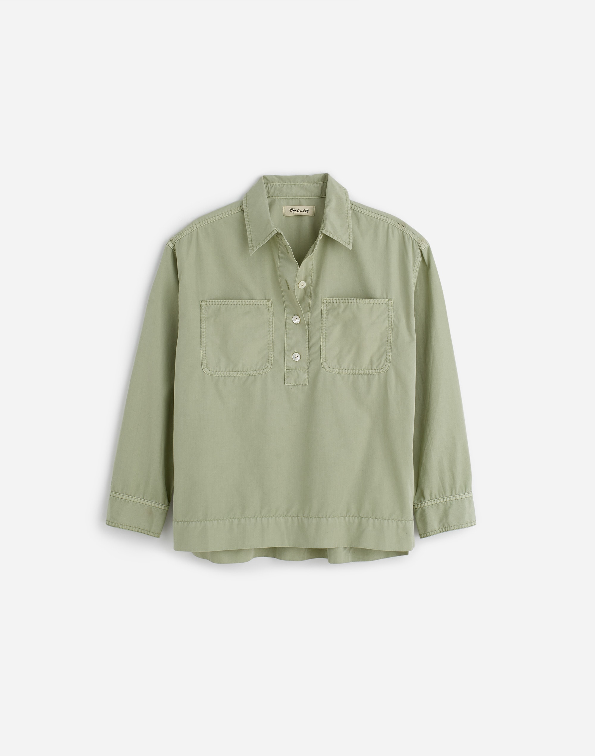 Denim Popover Shirt in Garment Dye