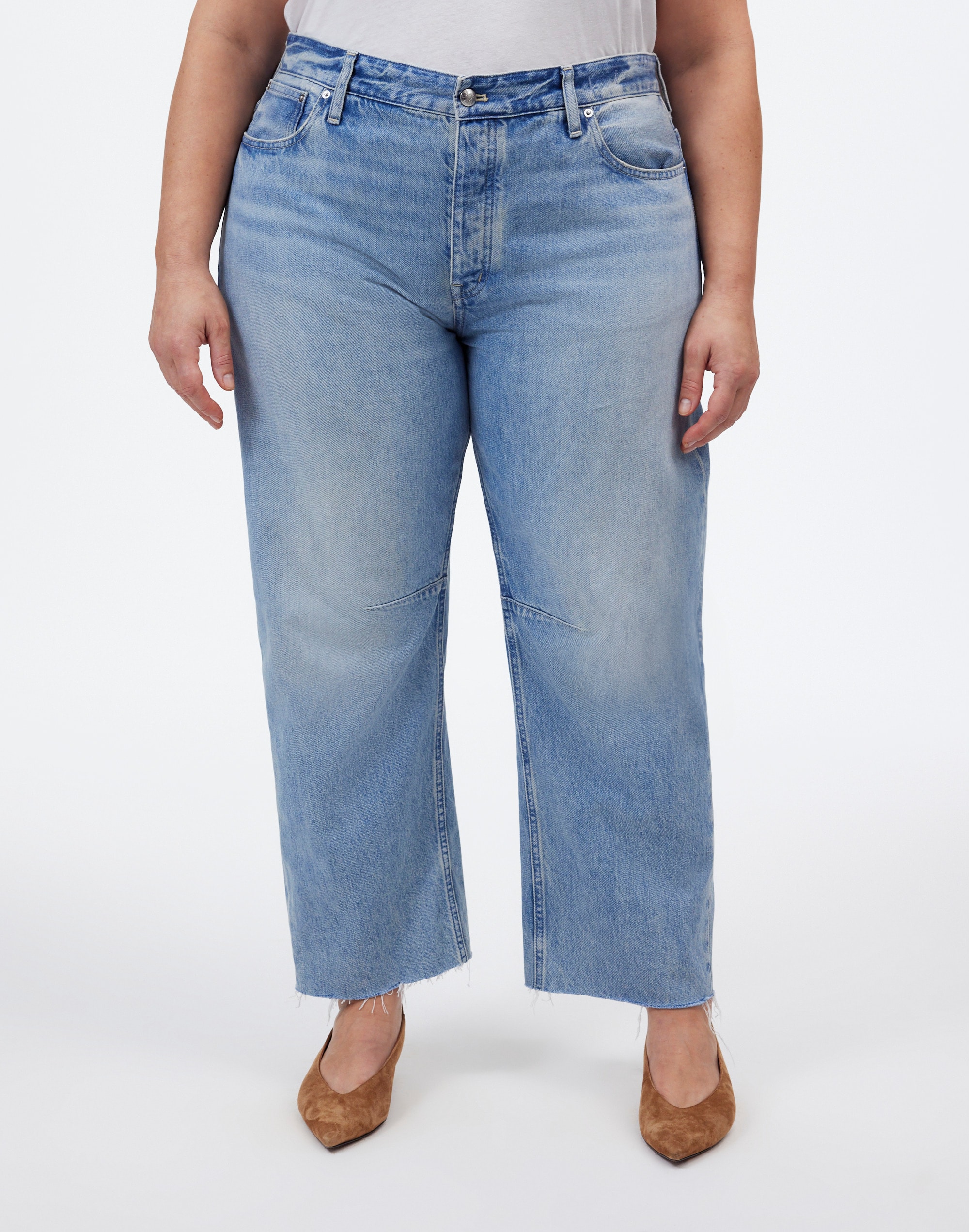 The Plus Darted Barrel-Leg Jean