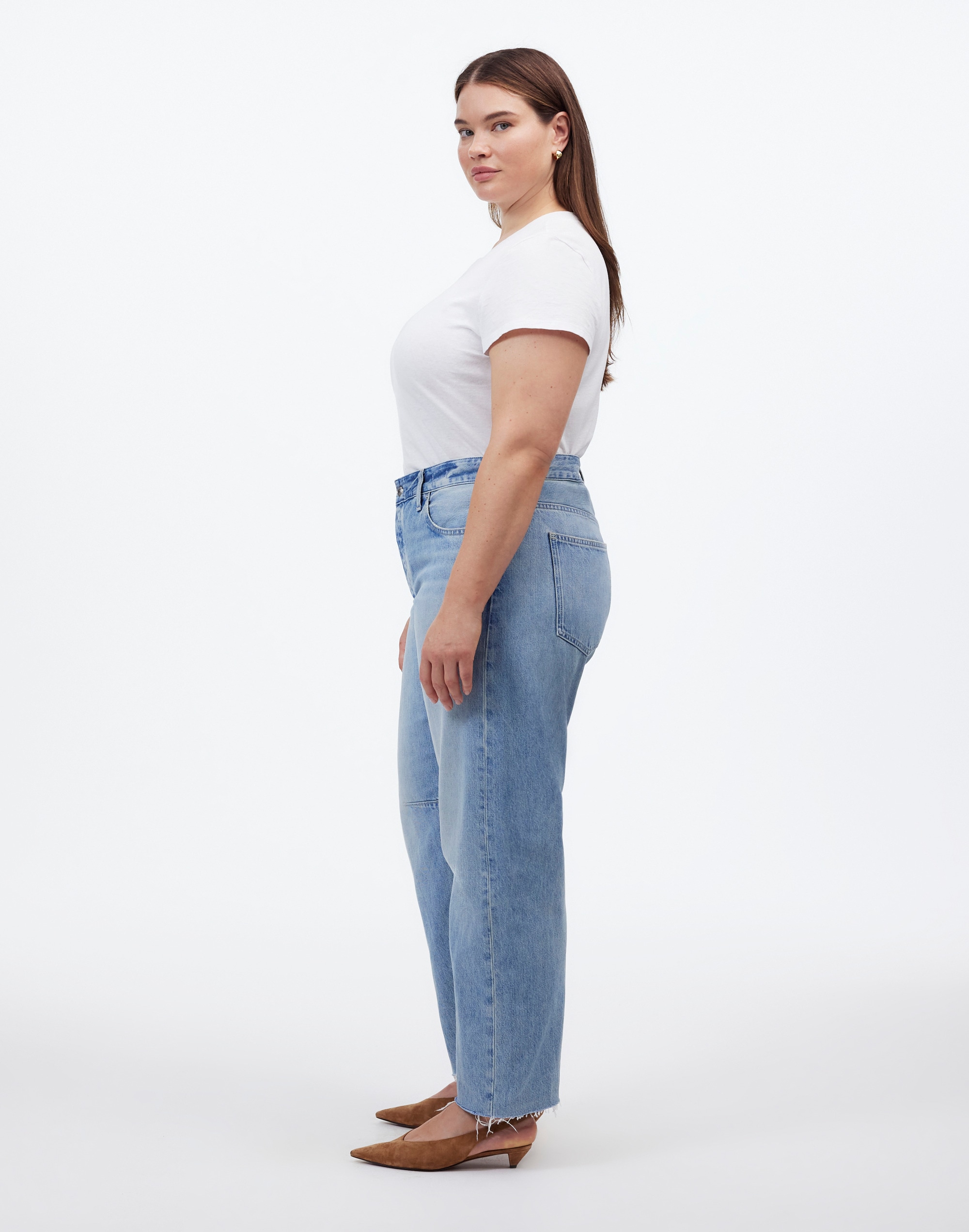 The Plus Darted Barrel-Leg Jean