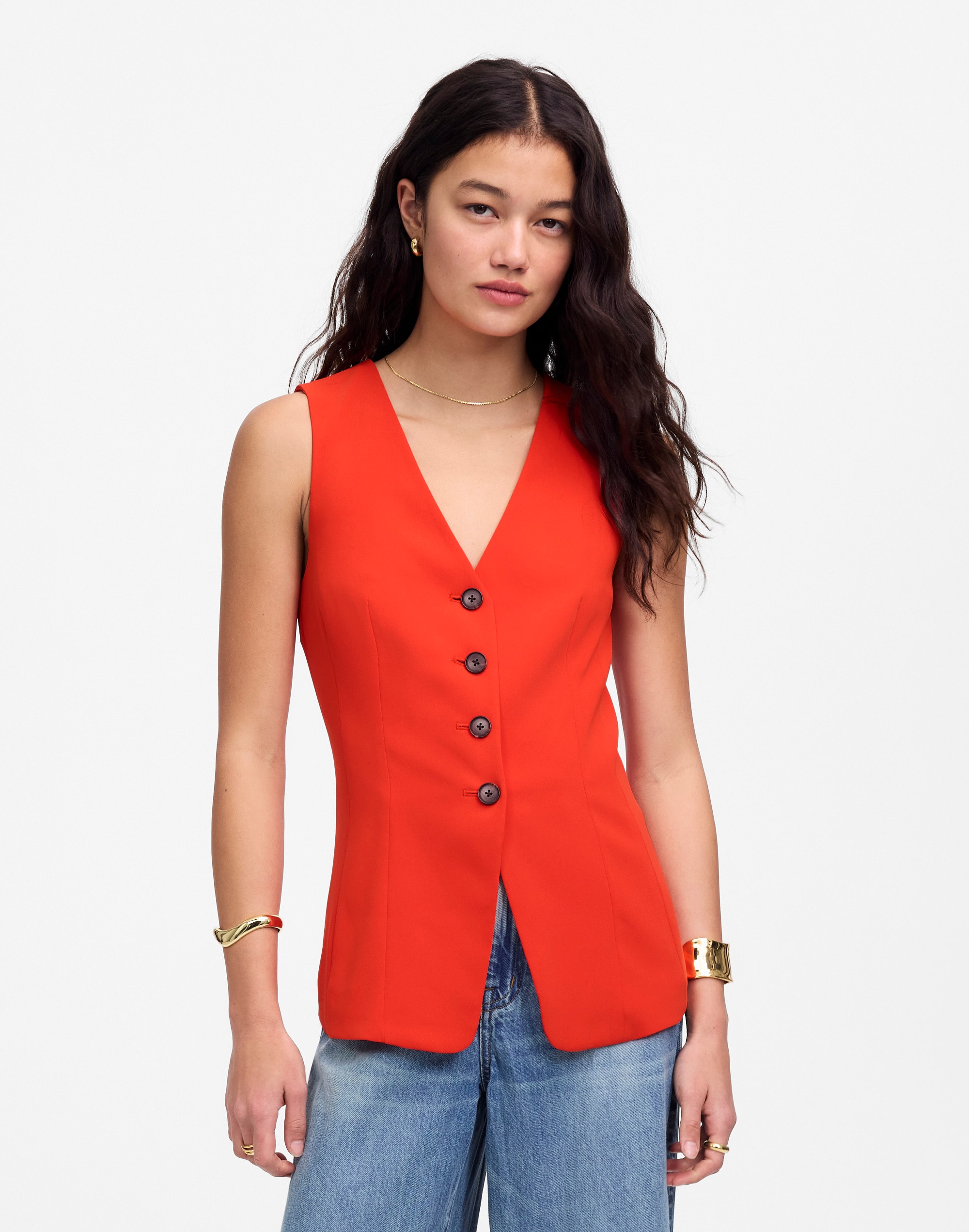cutaway long vest