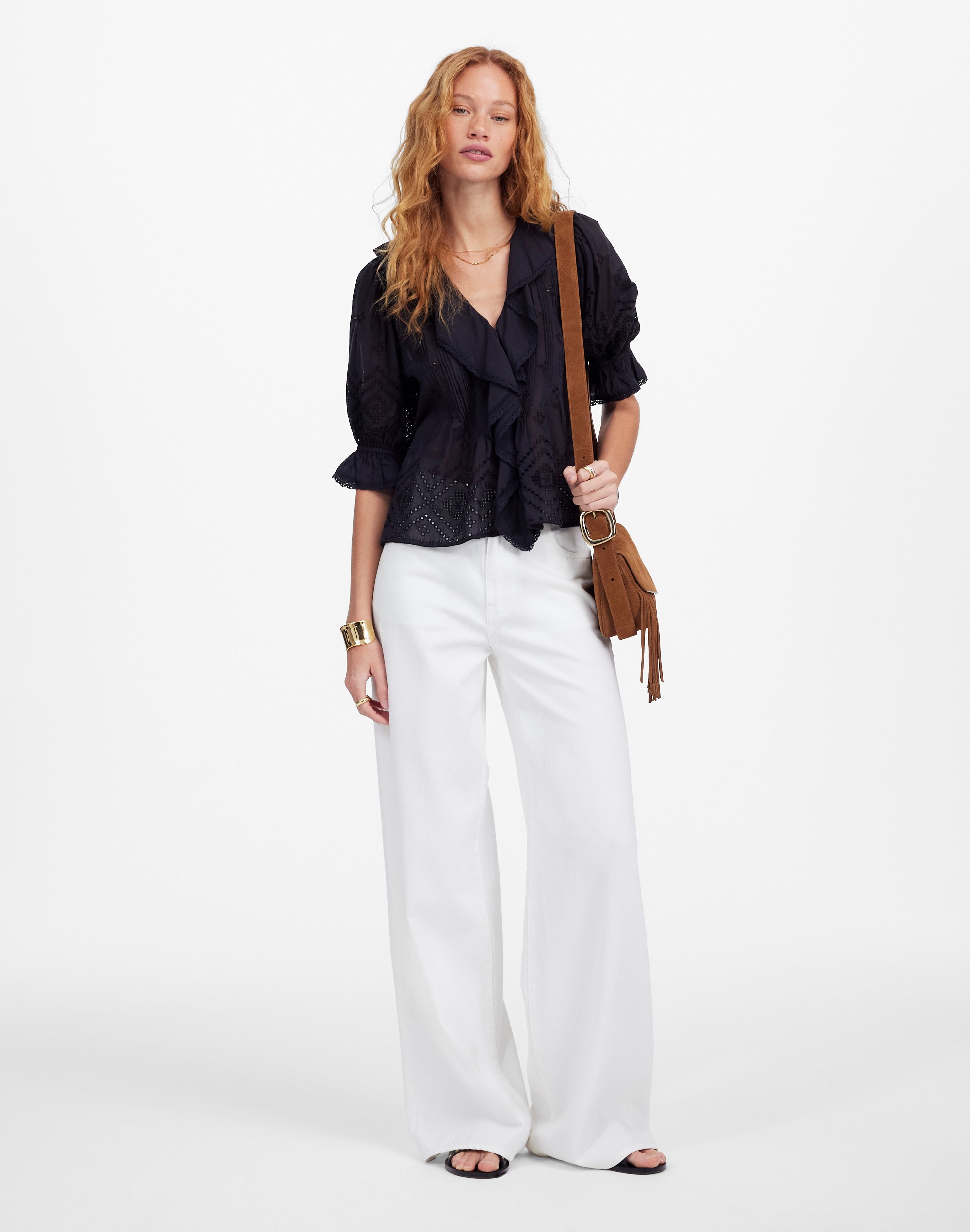 Ruffled Puff-Sleeve Top | Madewell