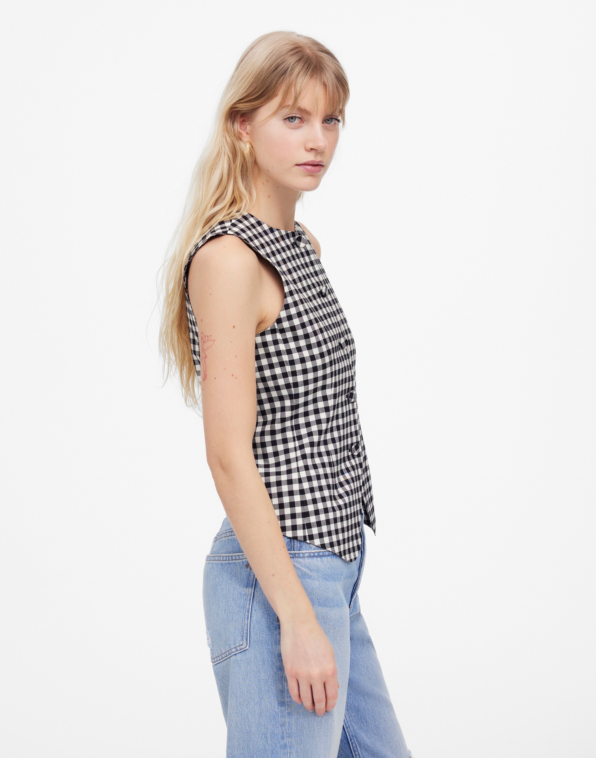 Single-Breasted Crewneck Vest