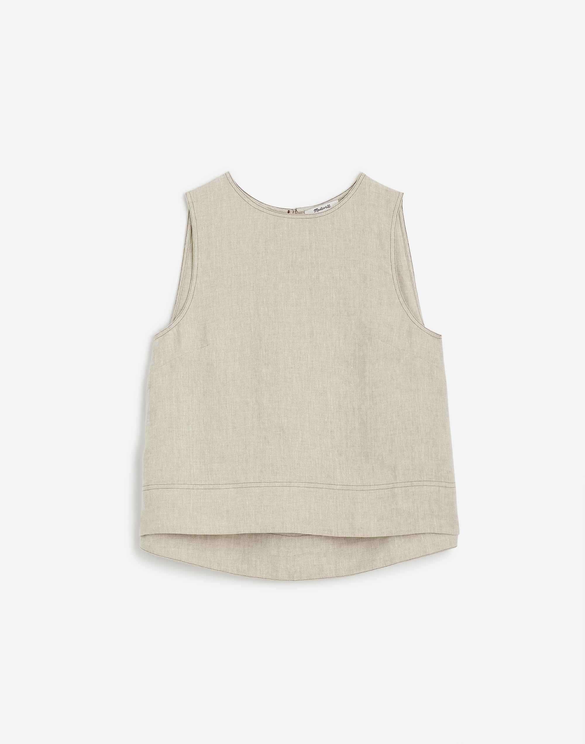 Linen Pleated Shell Top