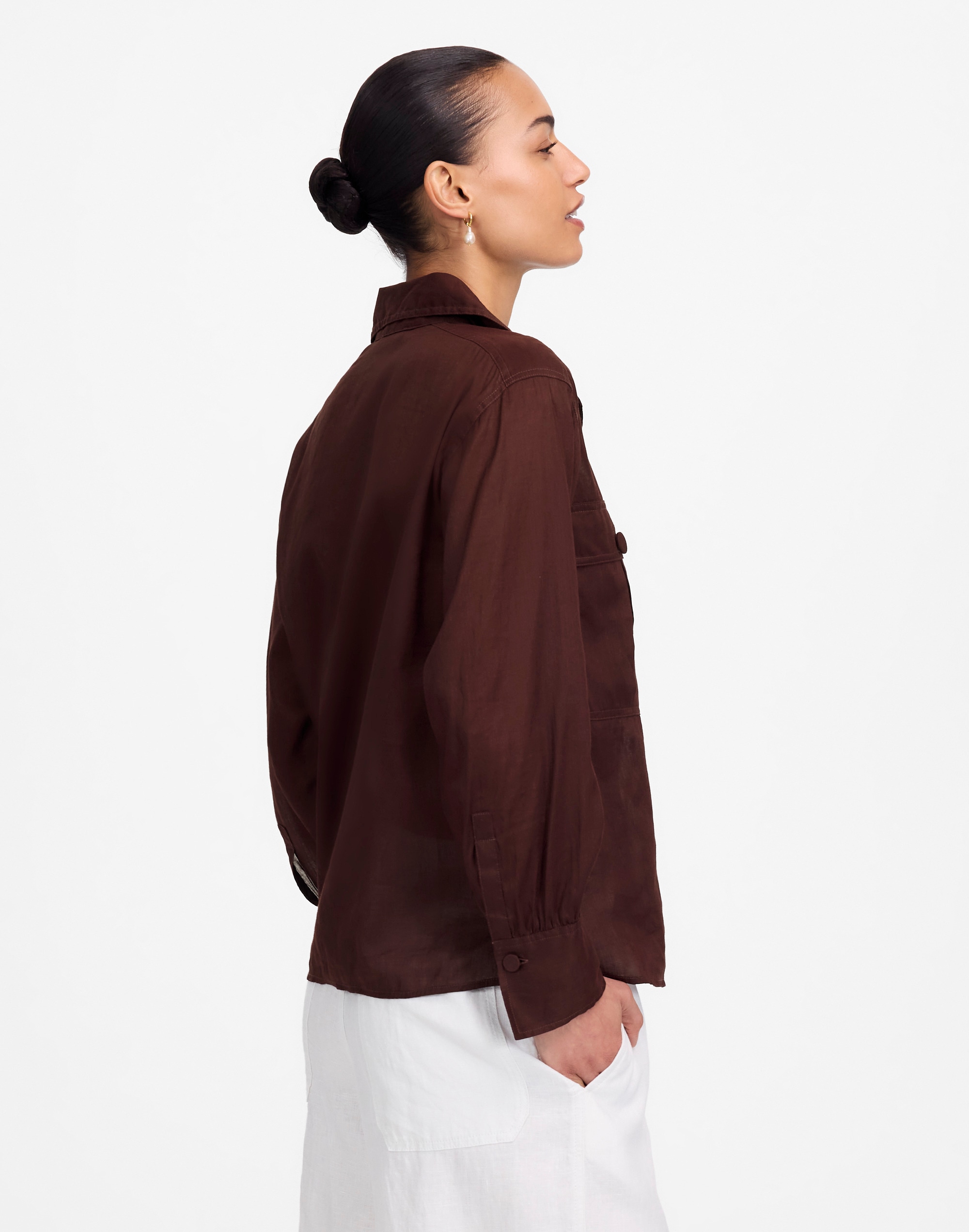 Utility-Pocket Button-Up Shirt