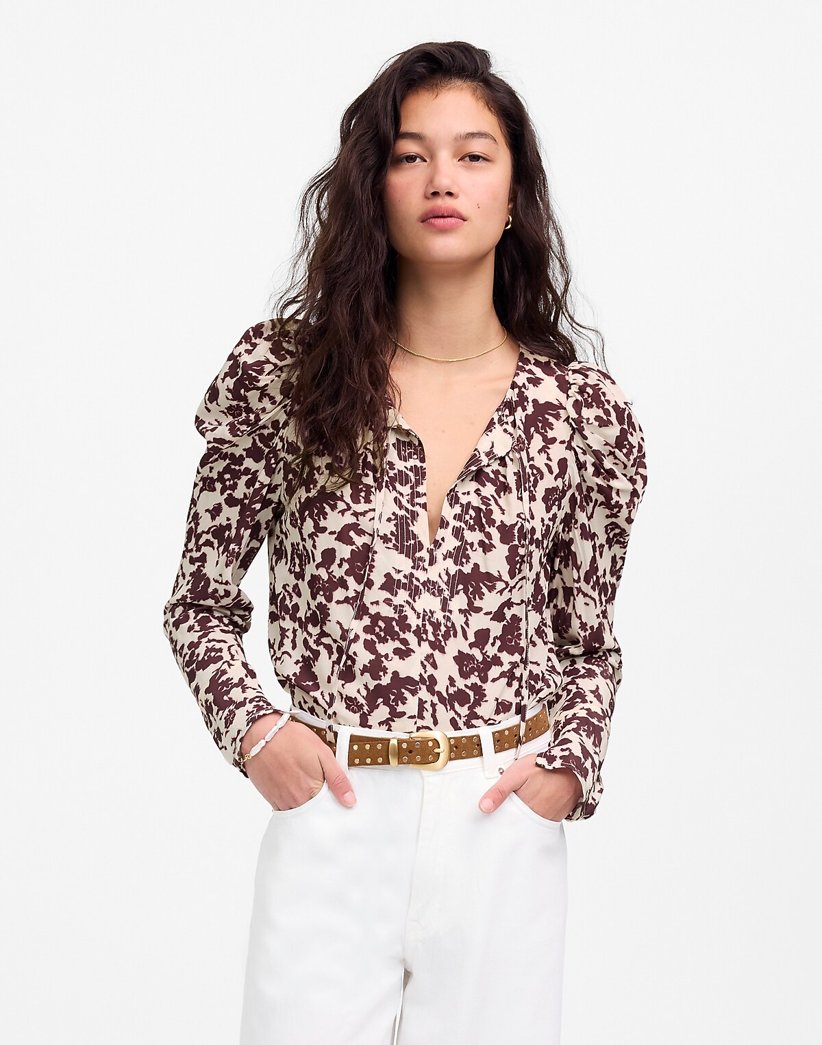 Draped Tie-Front Top