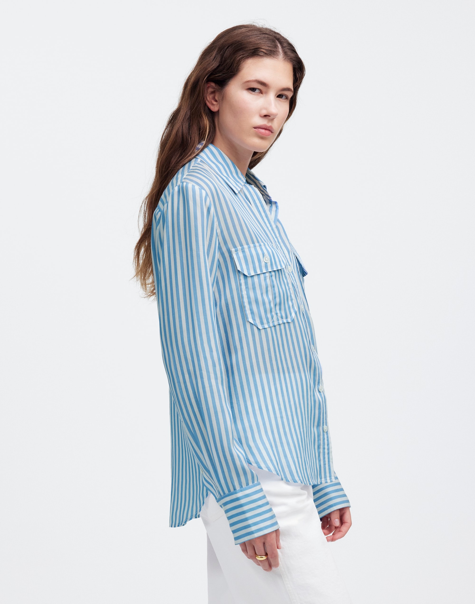Utility-Pocket Button-Up Shirt