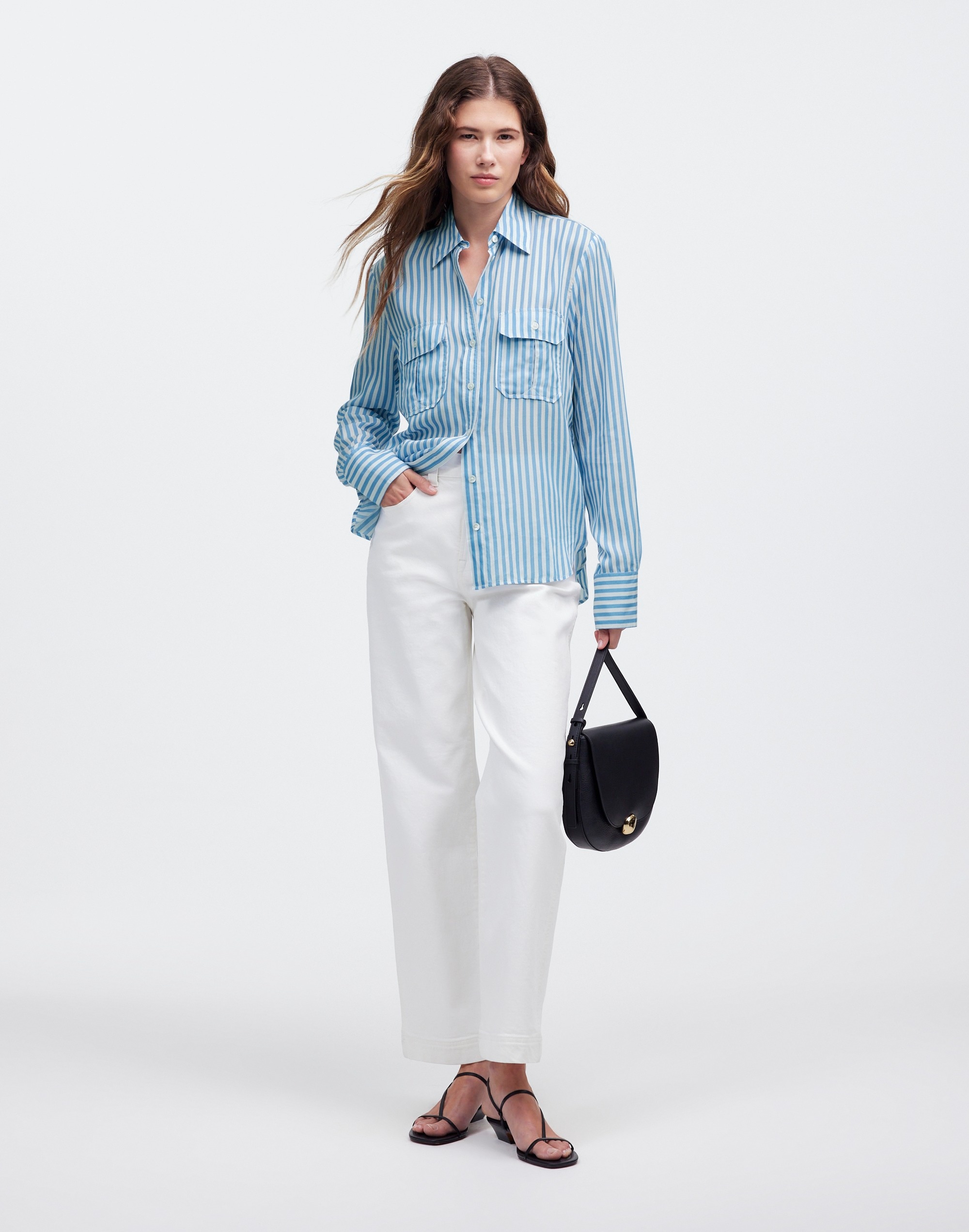 Utility-Pocket Button-Up Shirt