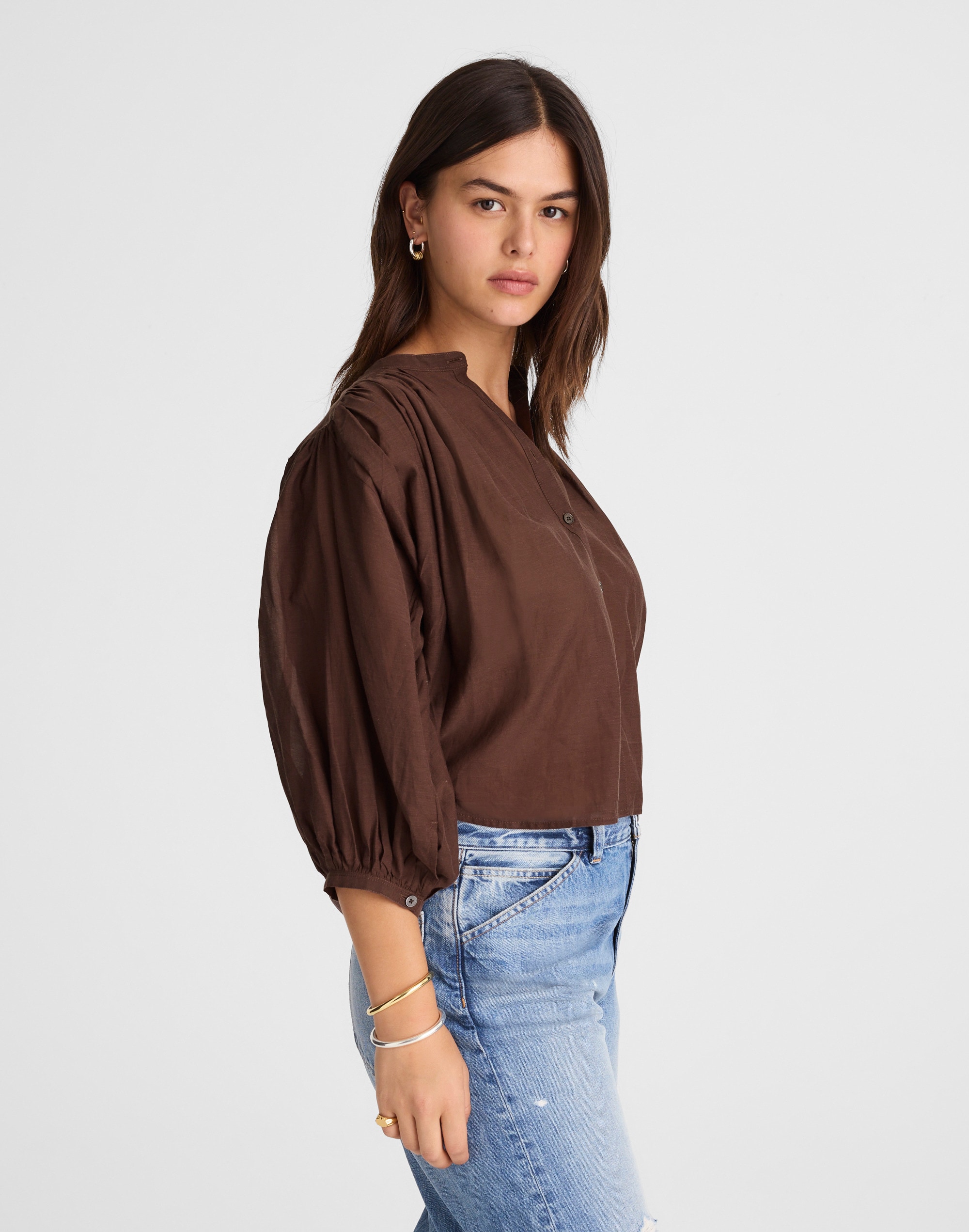 Balloon-Sleeve Top