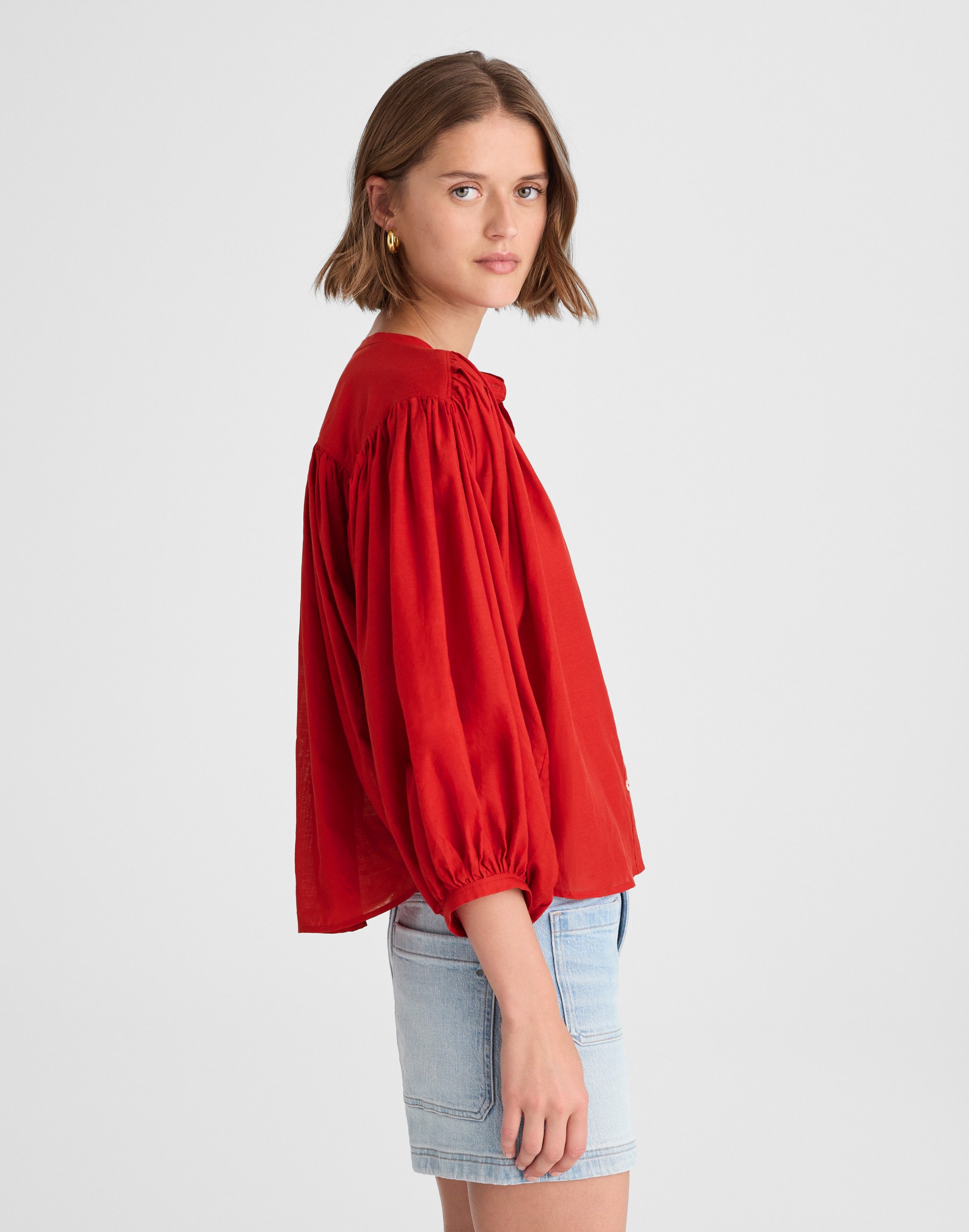Balloon-Sleeve Top