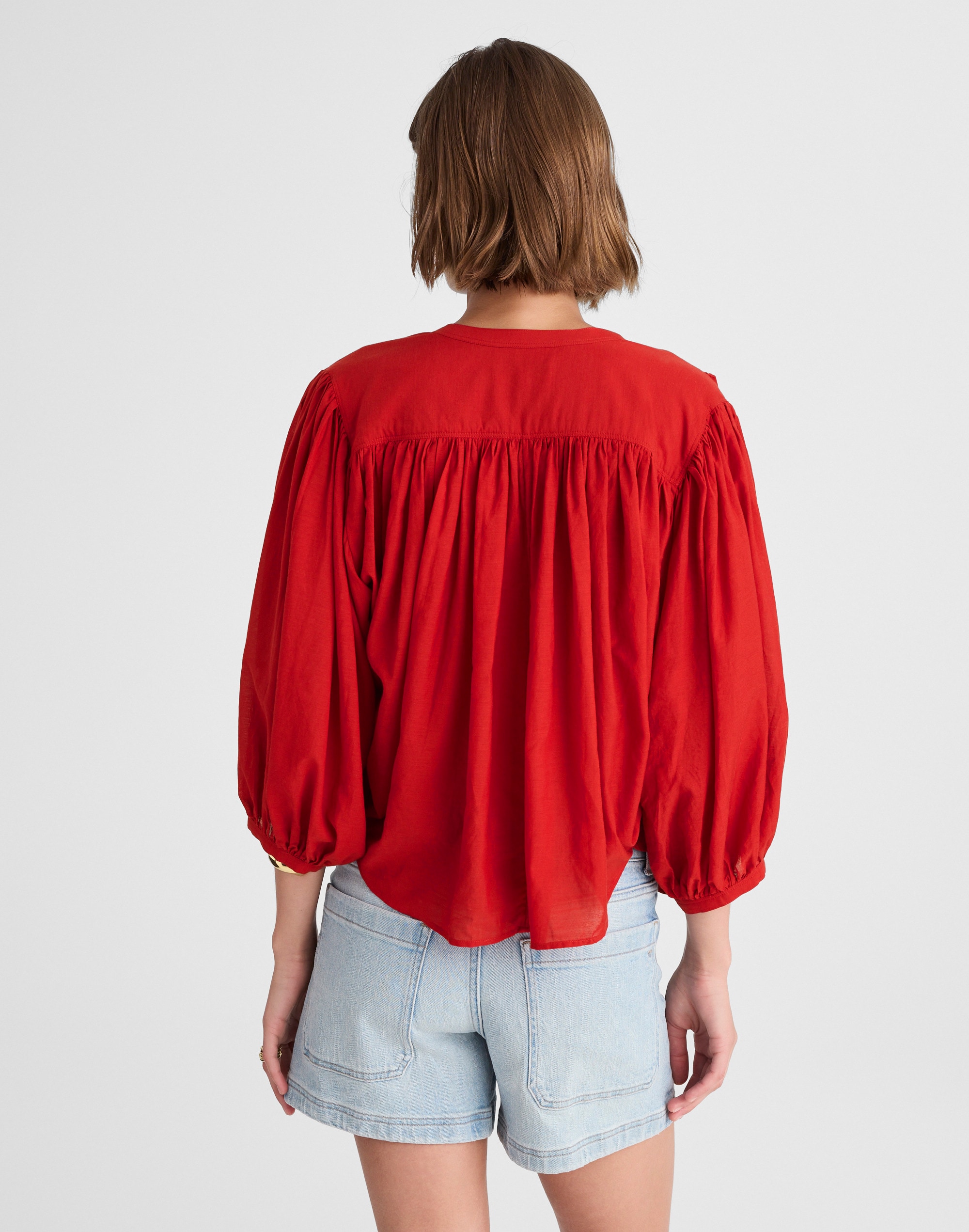 Balloon-Sleeve Top