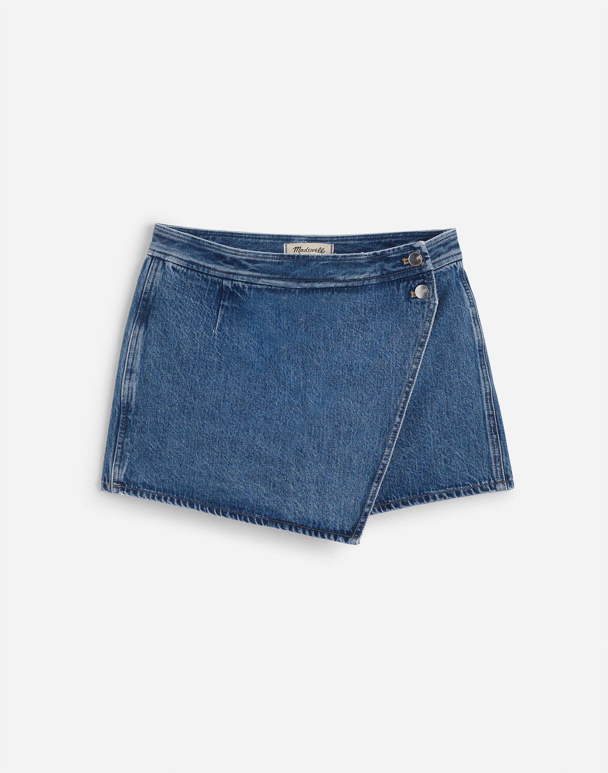Denim Micro Mini Skort in Northam Wash