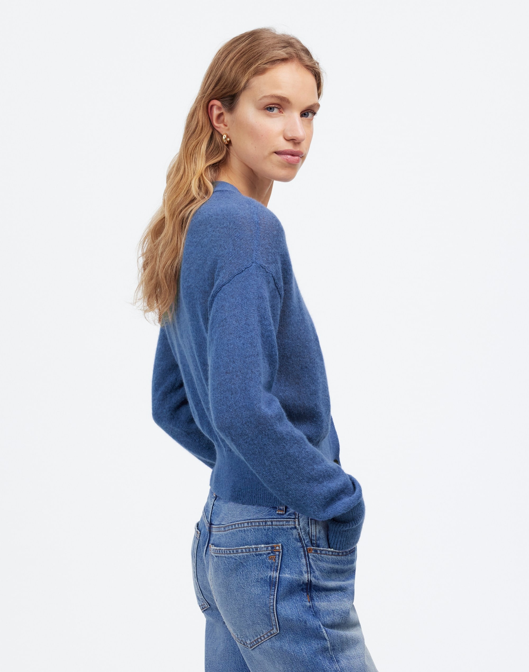 Alpaca-Blend V-Neck Cardigan