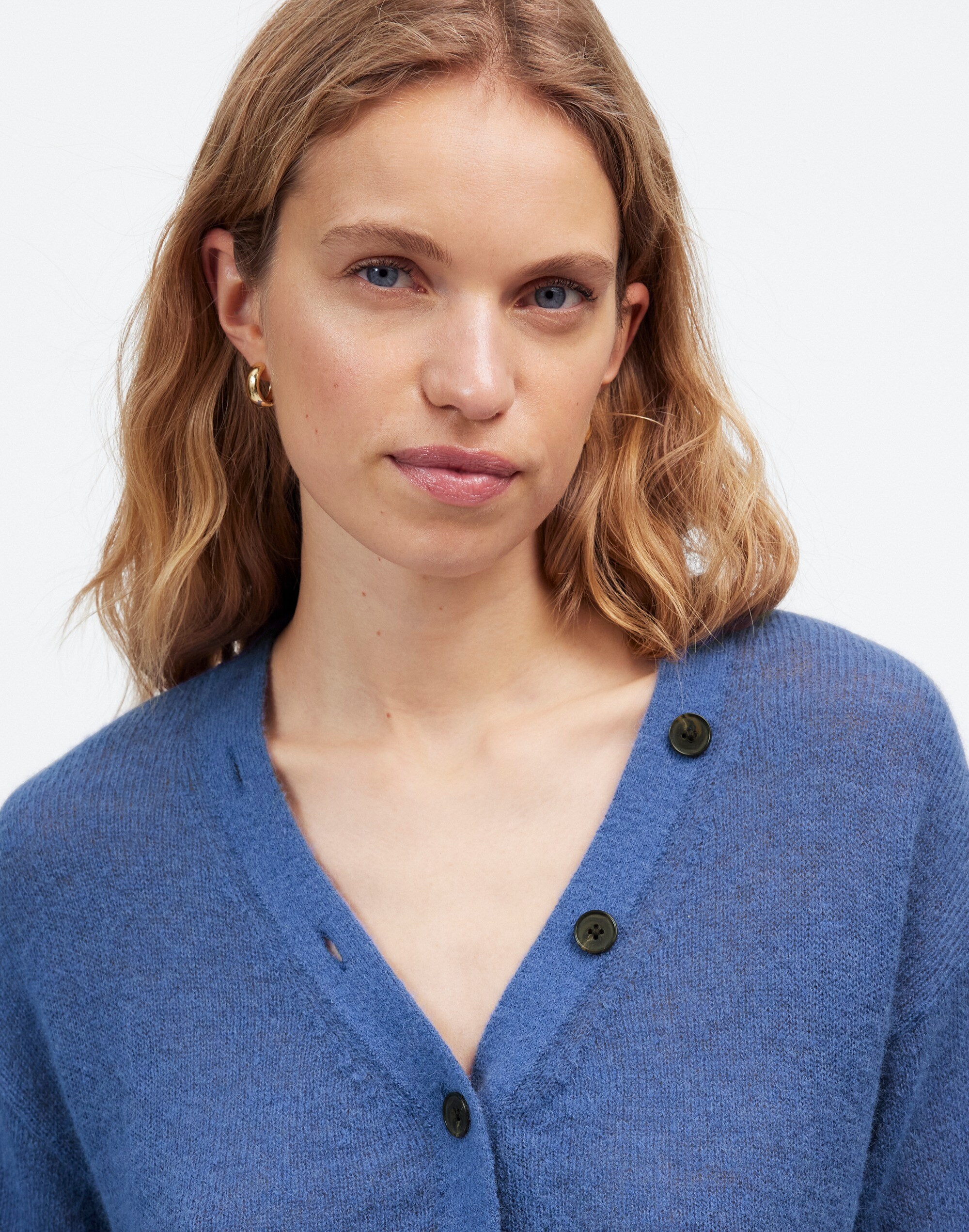 Alpaca-Blend V-Neck Cardigan