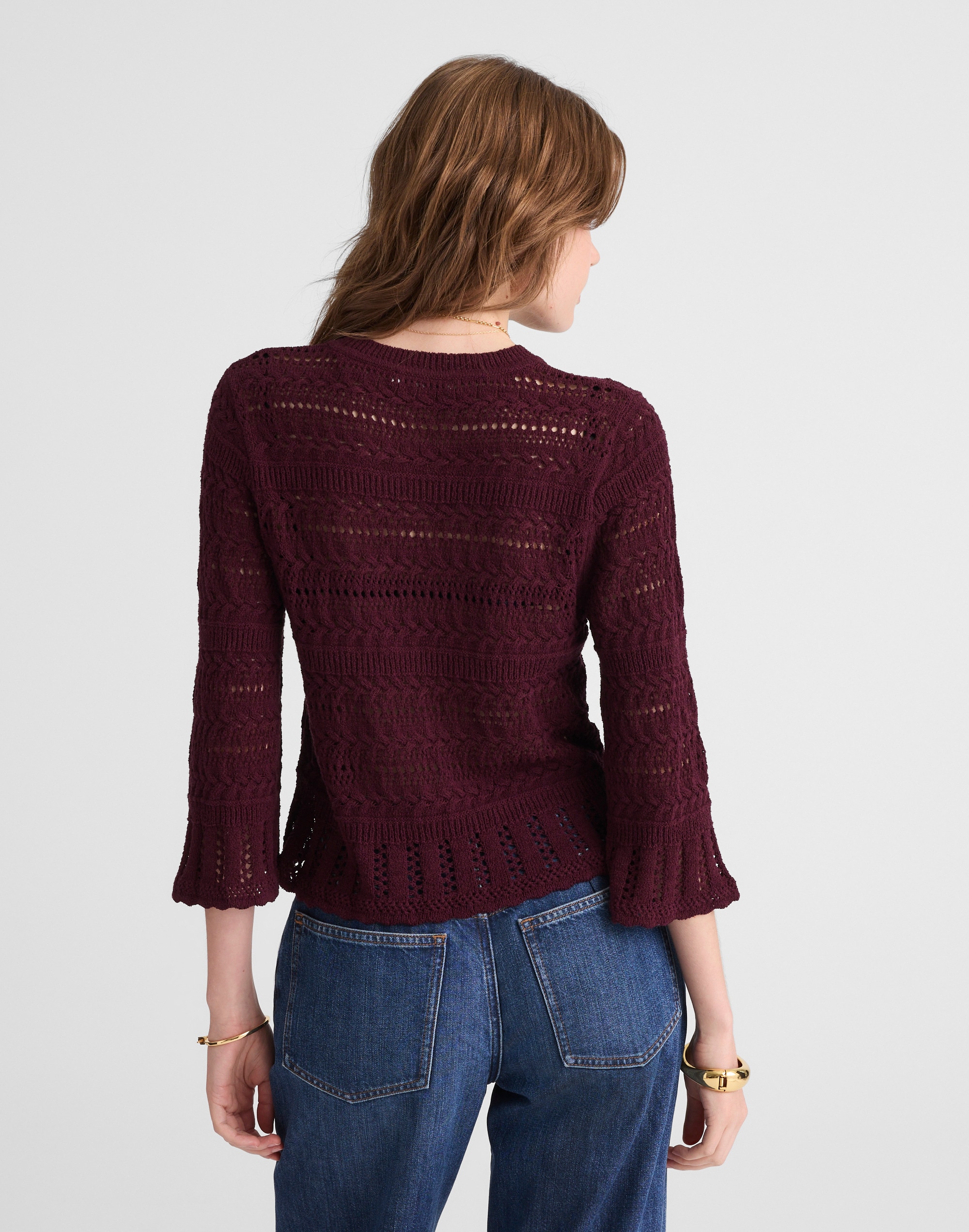 Scalloped-Trim Sweater Tee