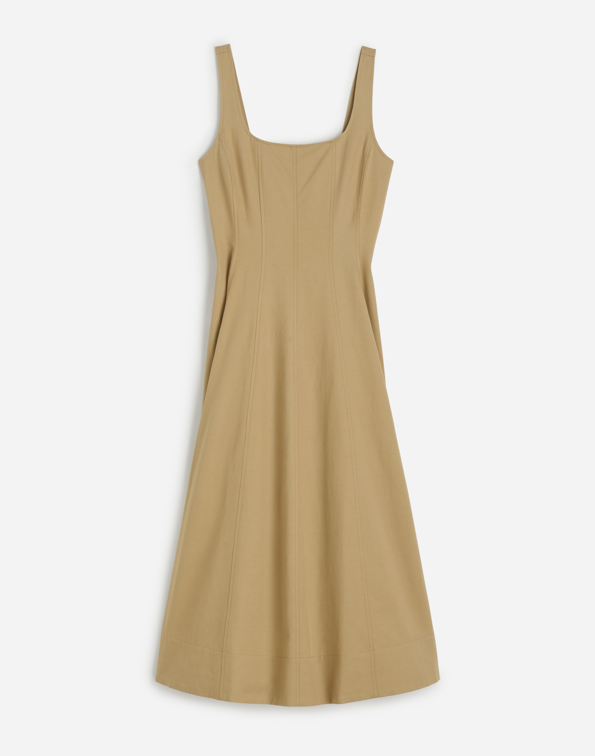 Petite Seamed Squareneck Midi Dress from Madewell - $154.99