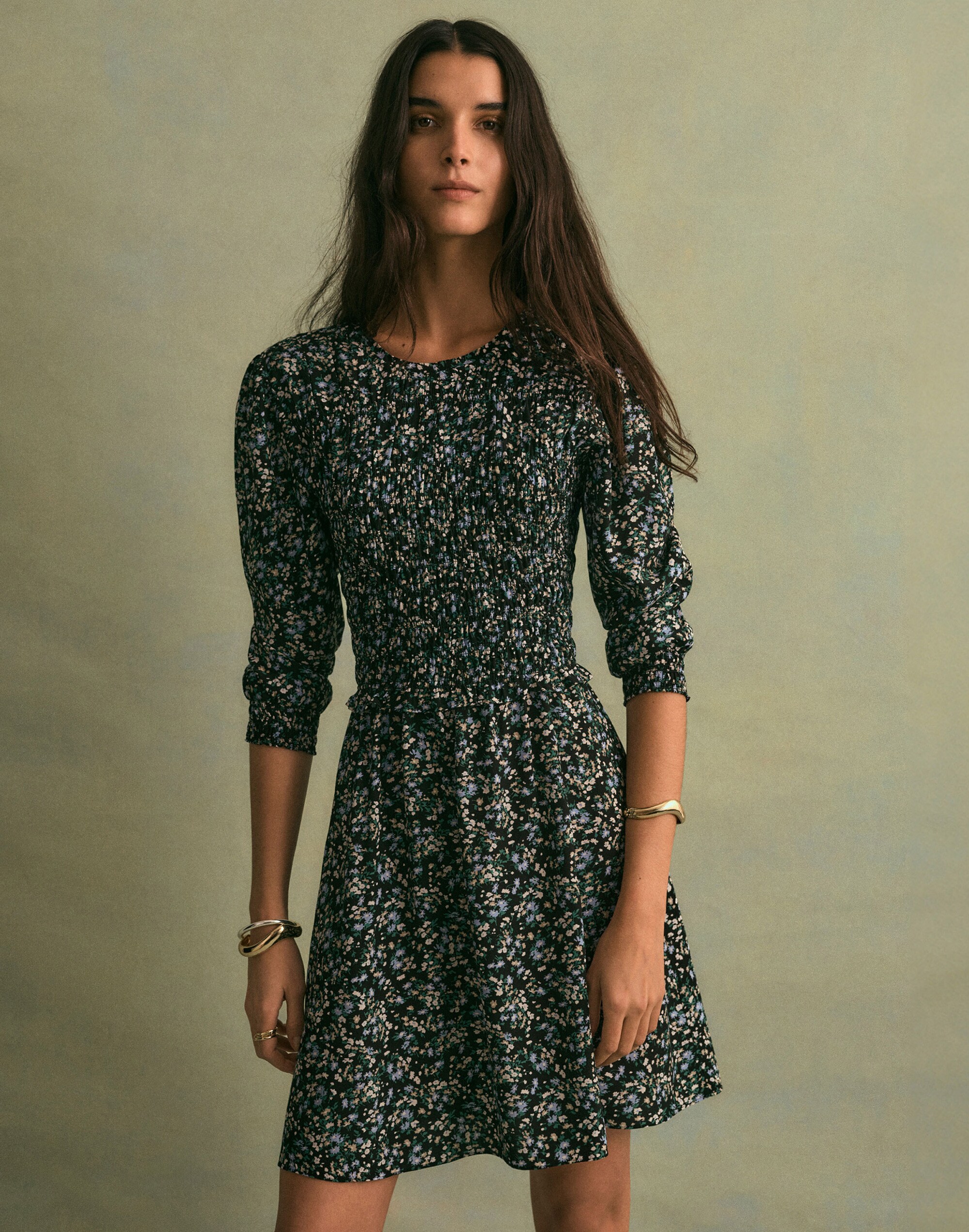 Smocked Mini Dress in Floral | Madewell