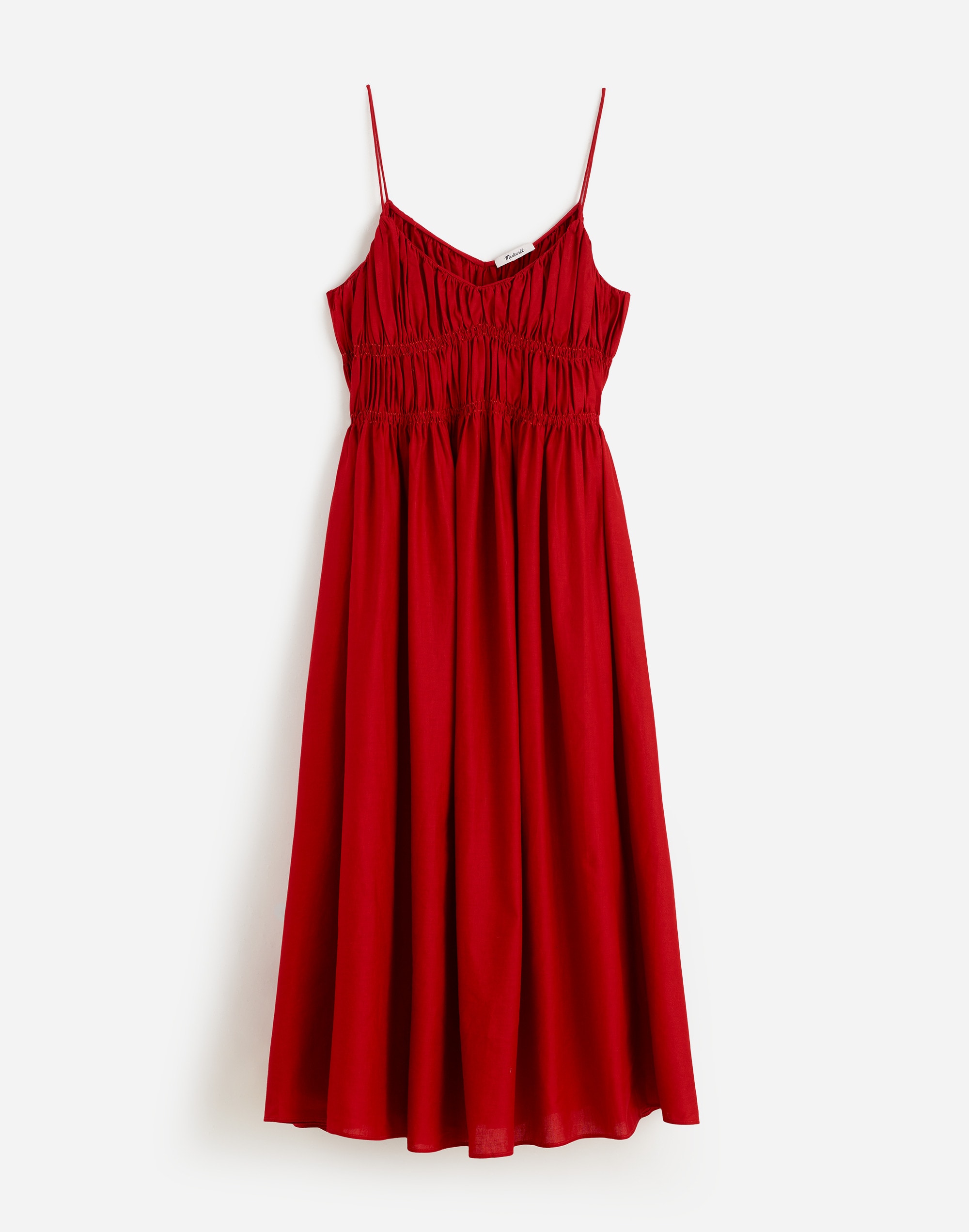 Textured V-Neck Midi Dress