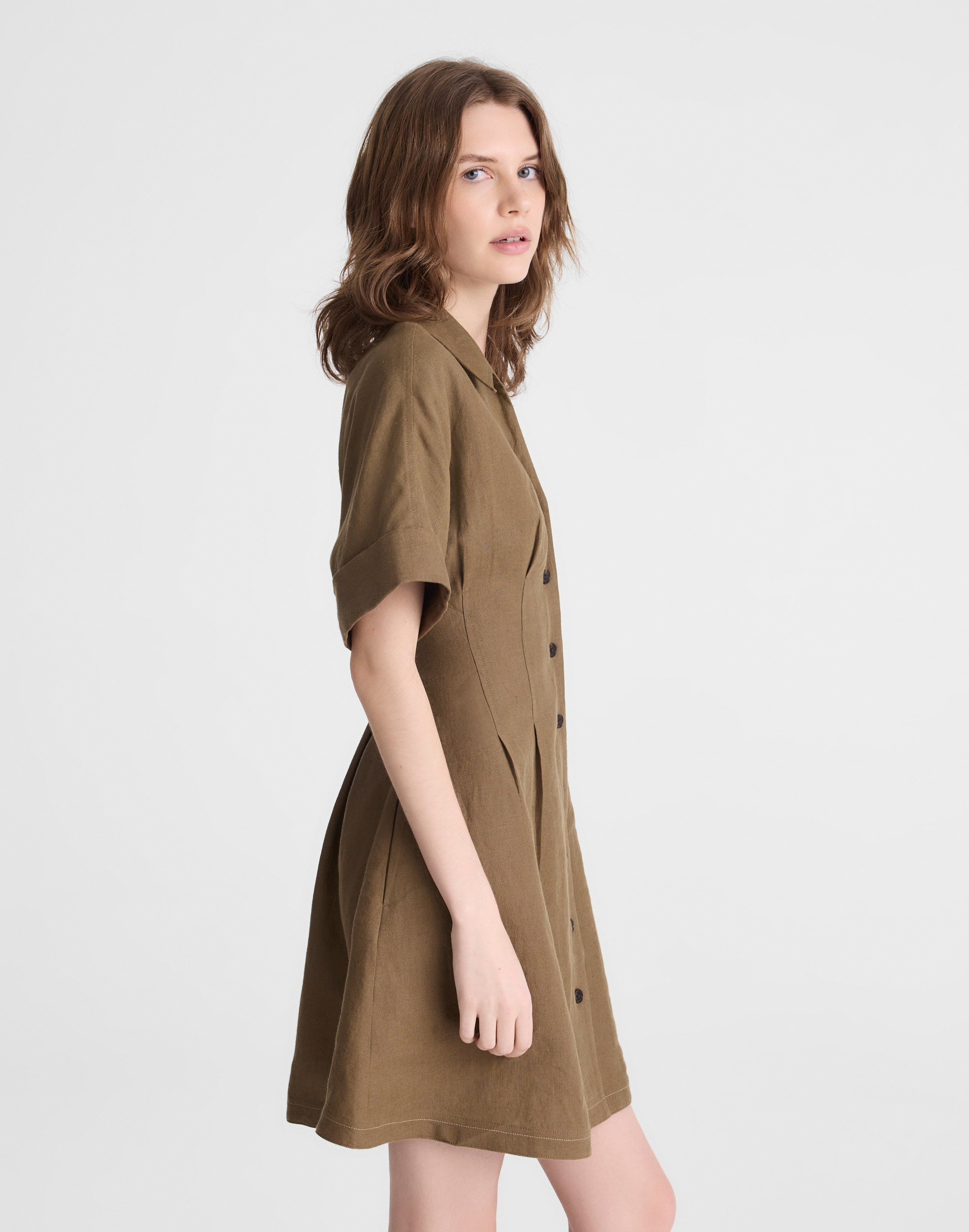 The Perry Mini Shirtdress 100% Linen