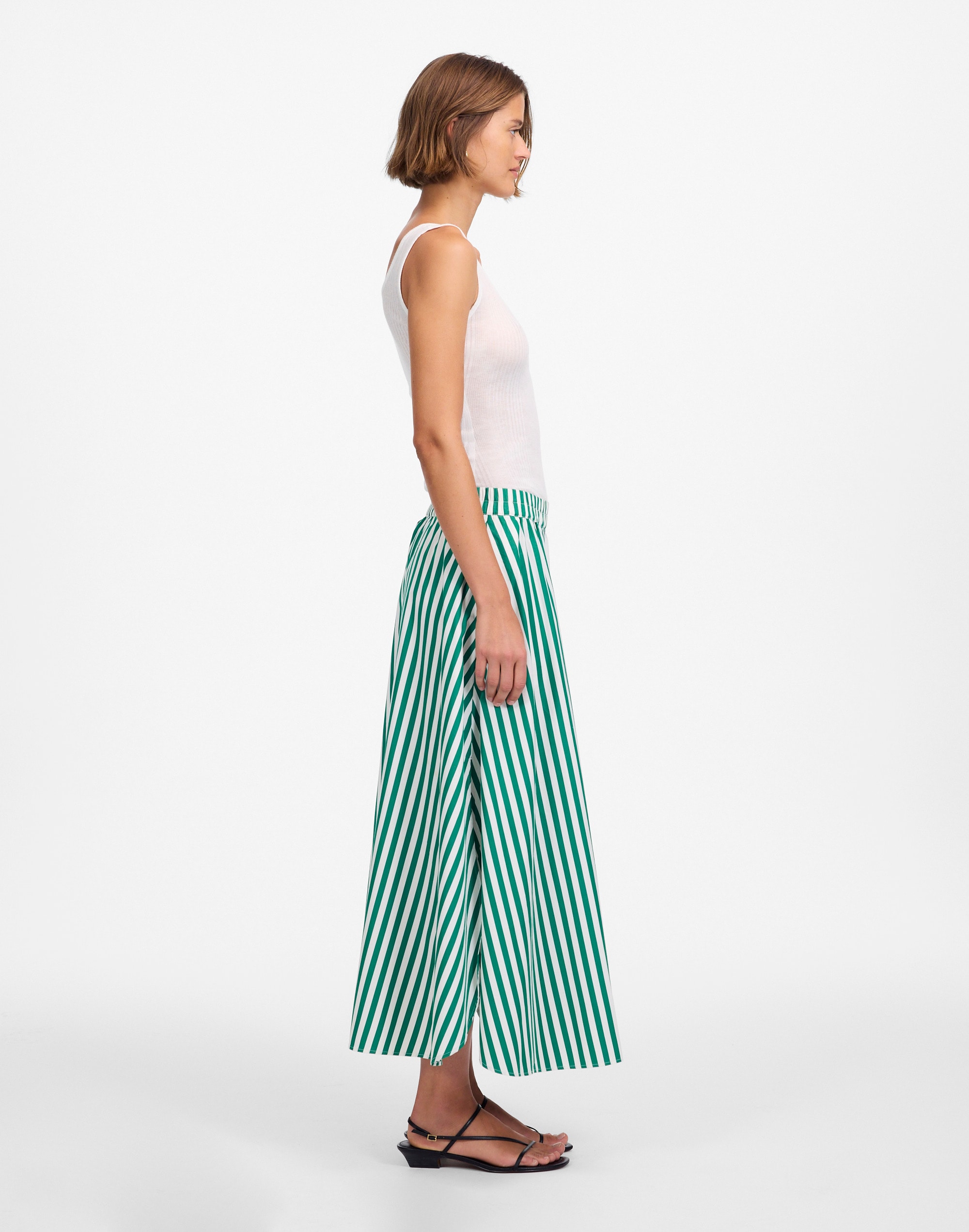 Poplin Midi Skirt