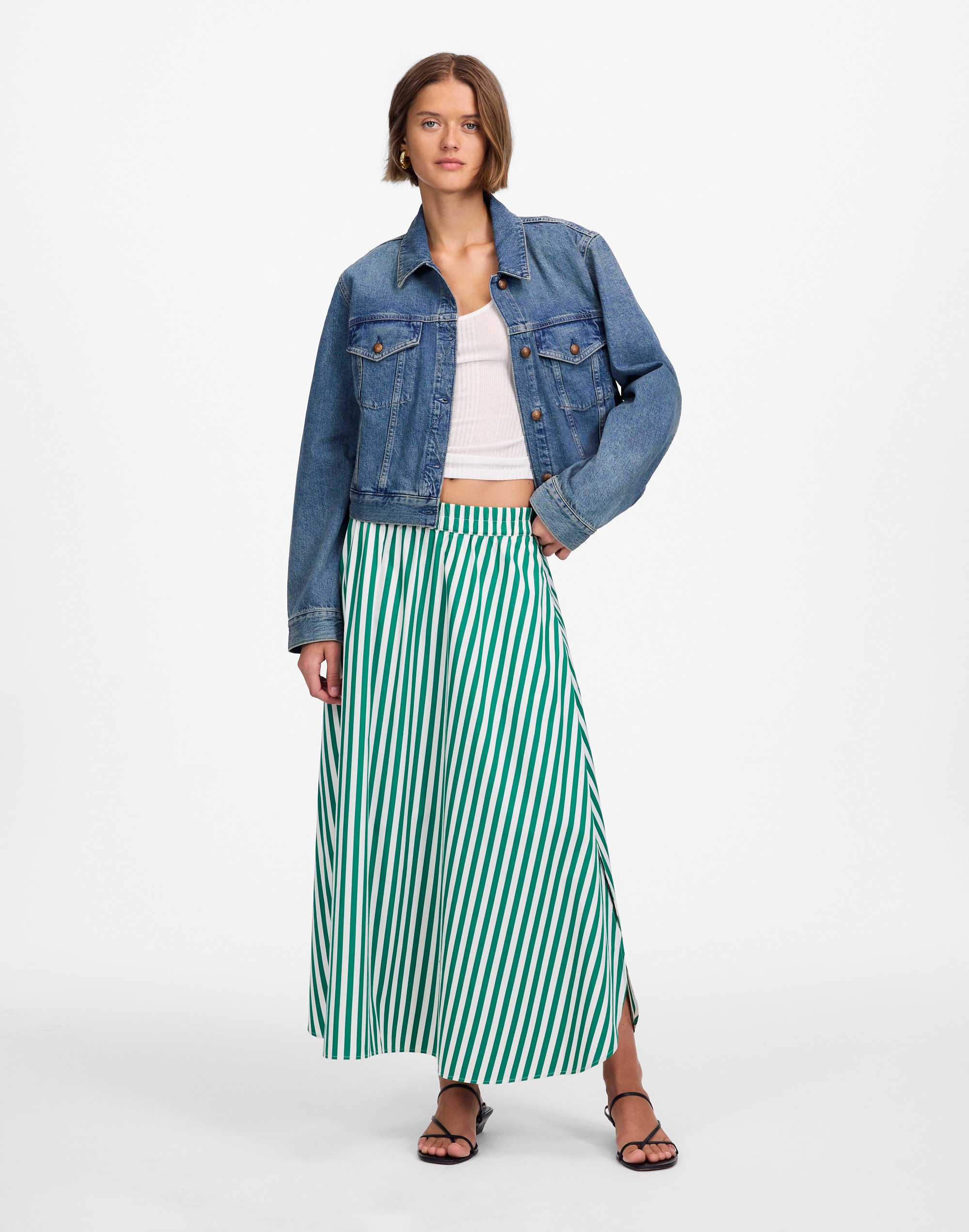 Poplin Midi Skirt