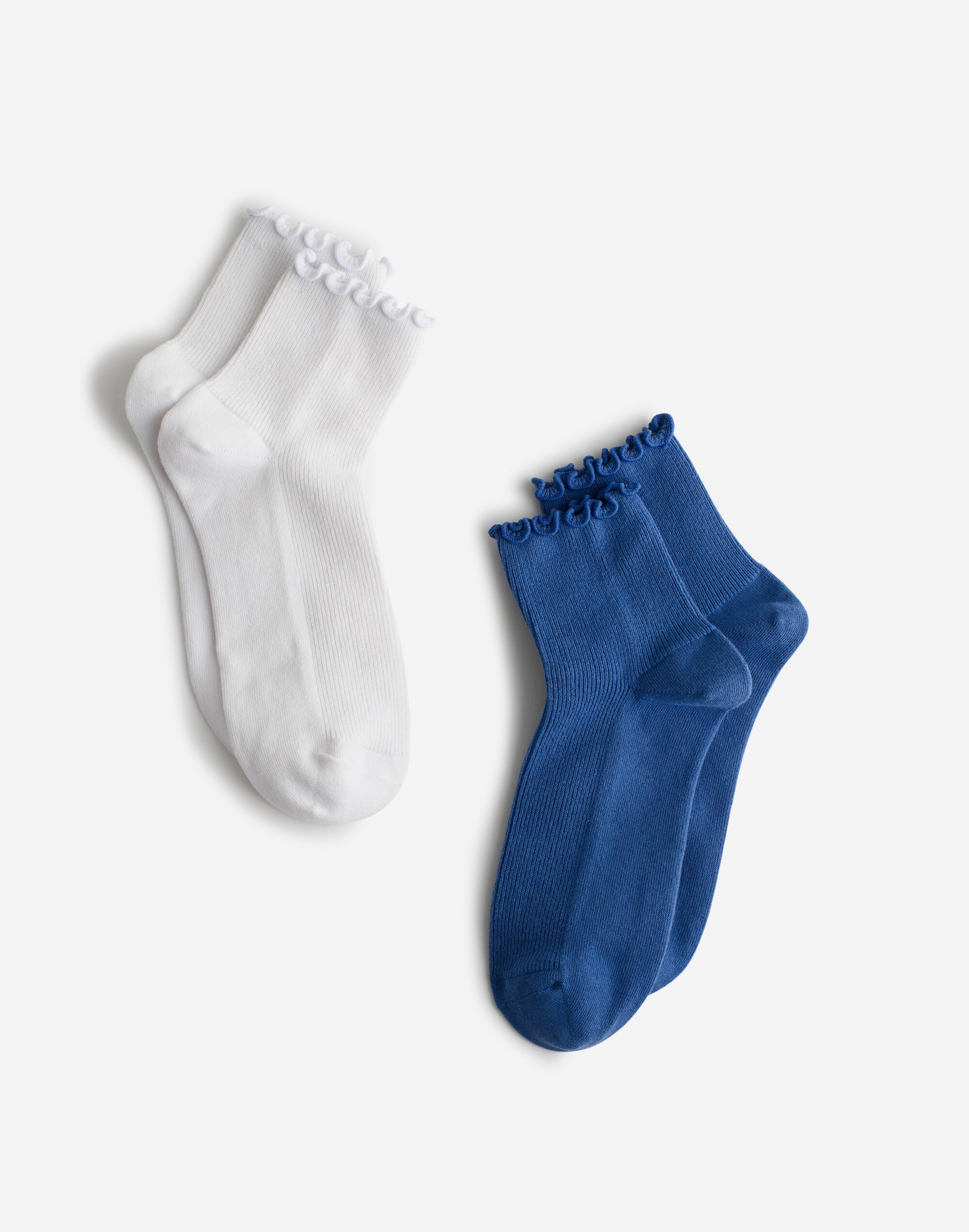 Two-Pack Ruffled Ankle Socks