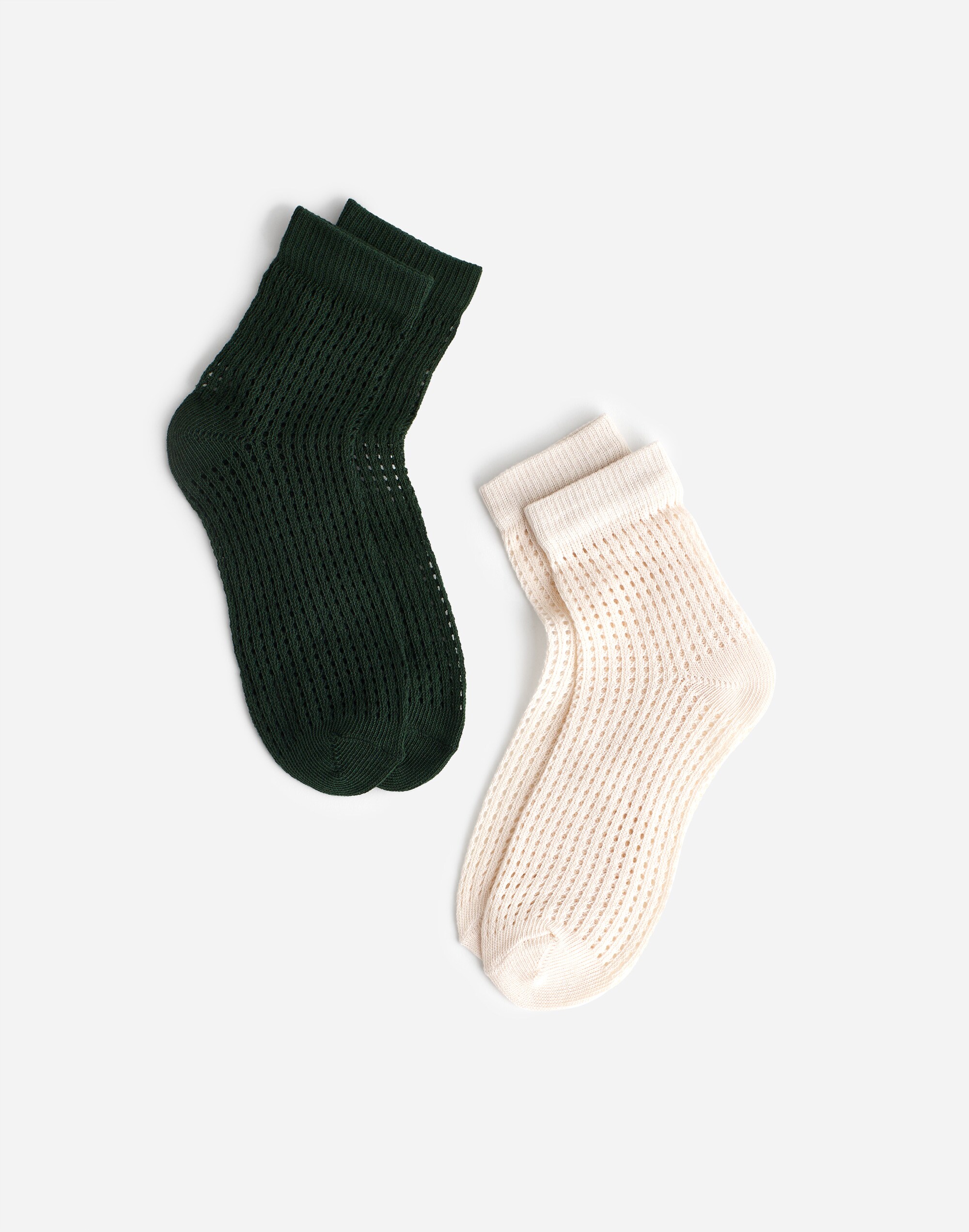 Two-Pack Pointelle Ankle Socks